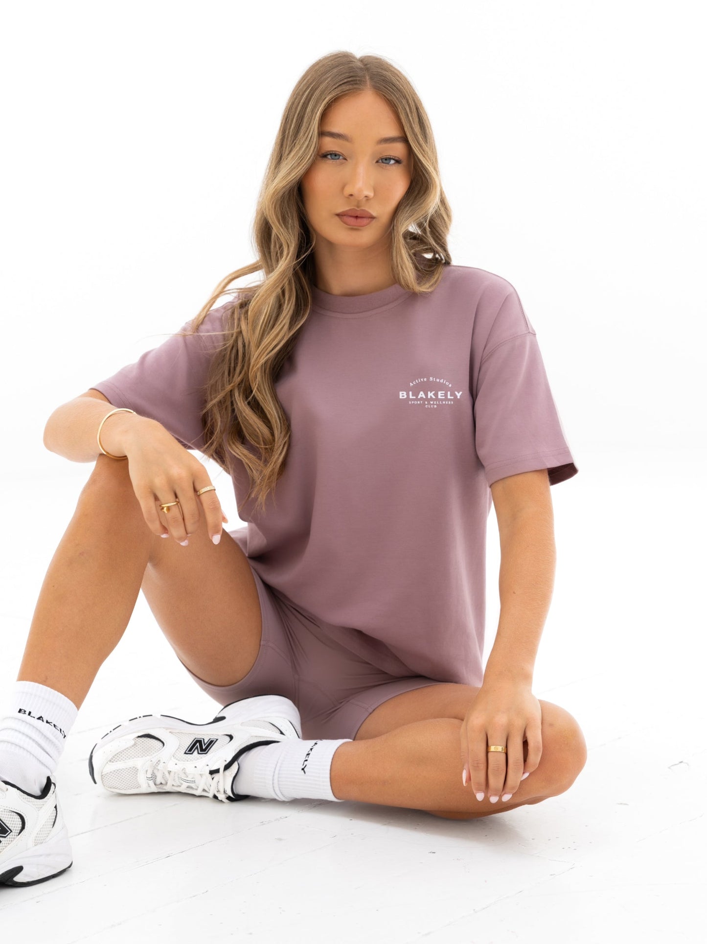 Curved Active Studios Oversized T-Shirt - Dusty Pink