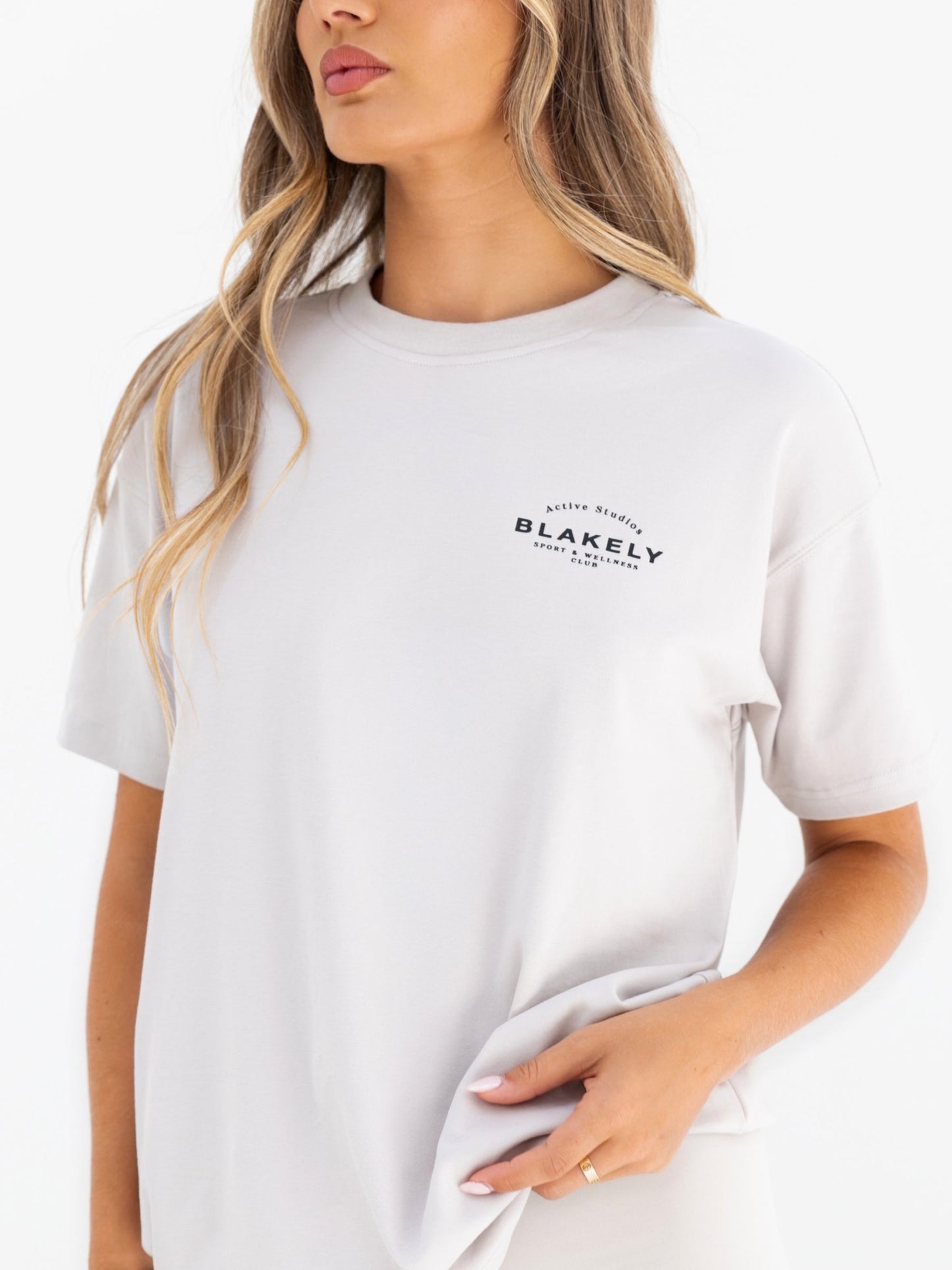 Curved Active Studios Oversized T-Shirt - Ivory