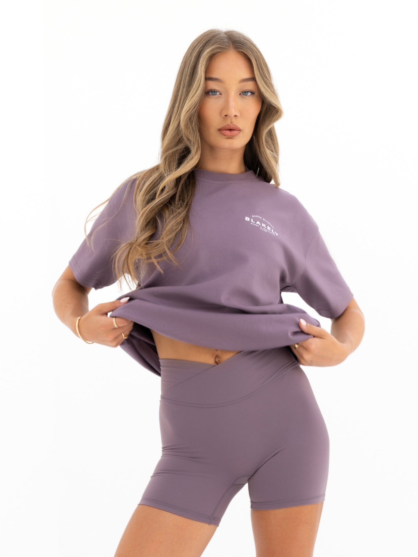 Curved Active Studios Oversized T-Shirt - Grape