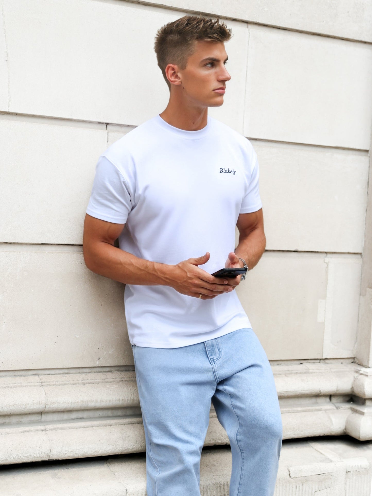 Lime Print Relaxed T-Shirt - White