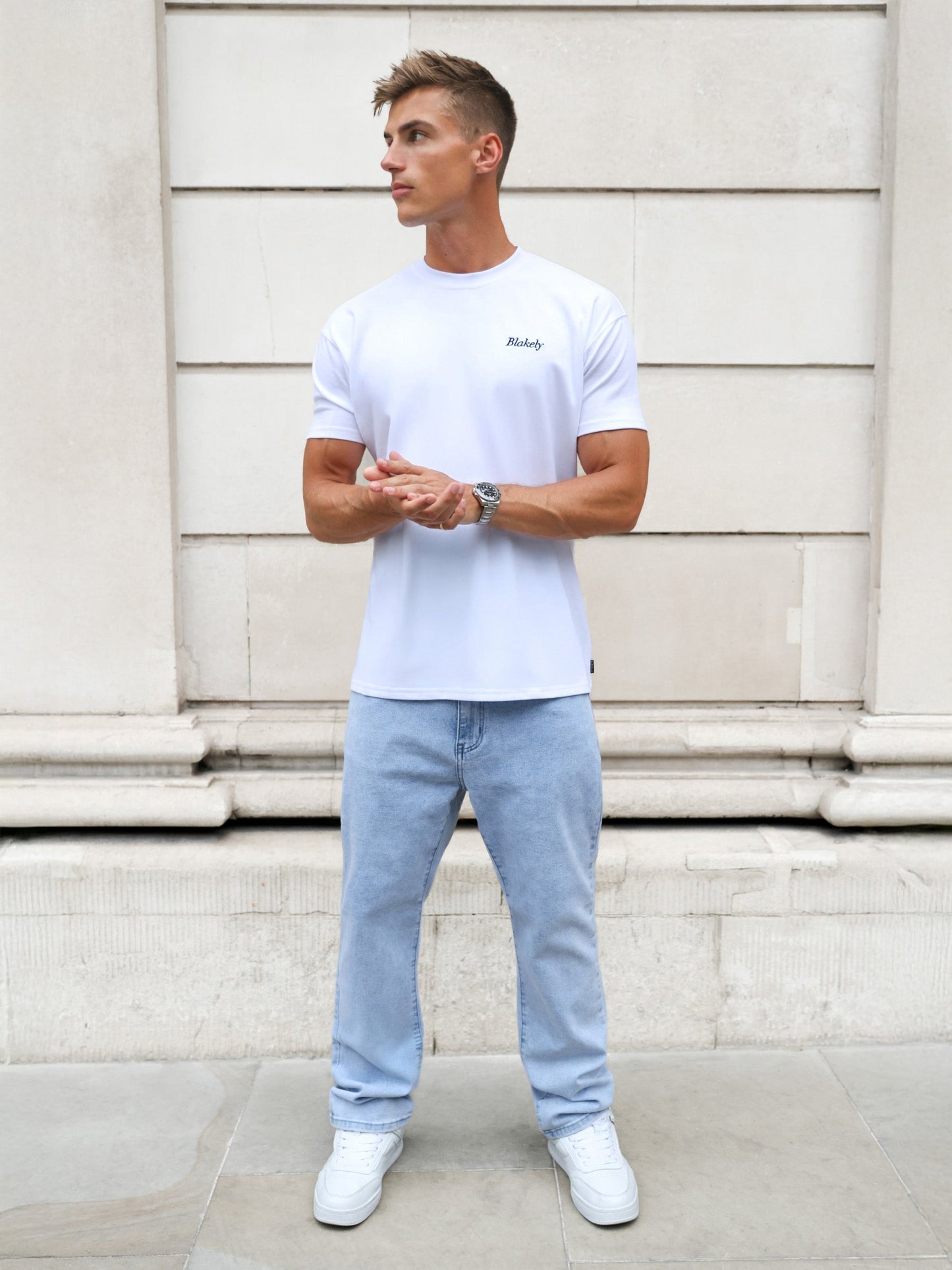 Lime Print Relaxed T-Shirt - White