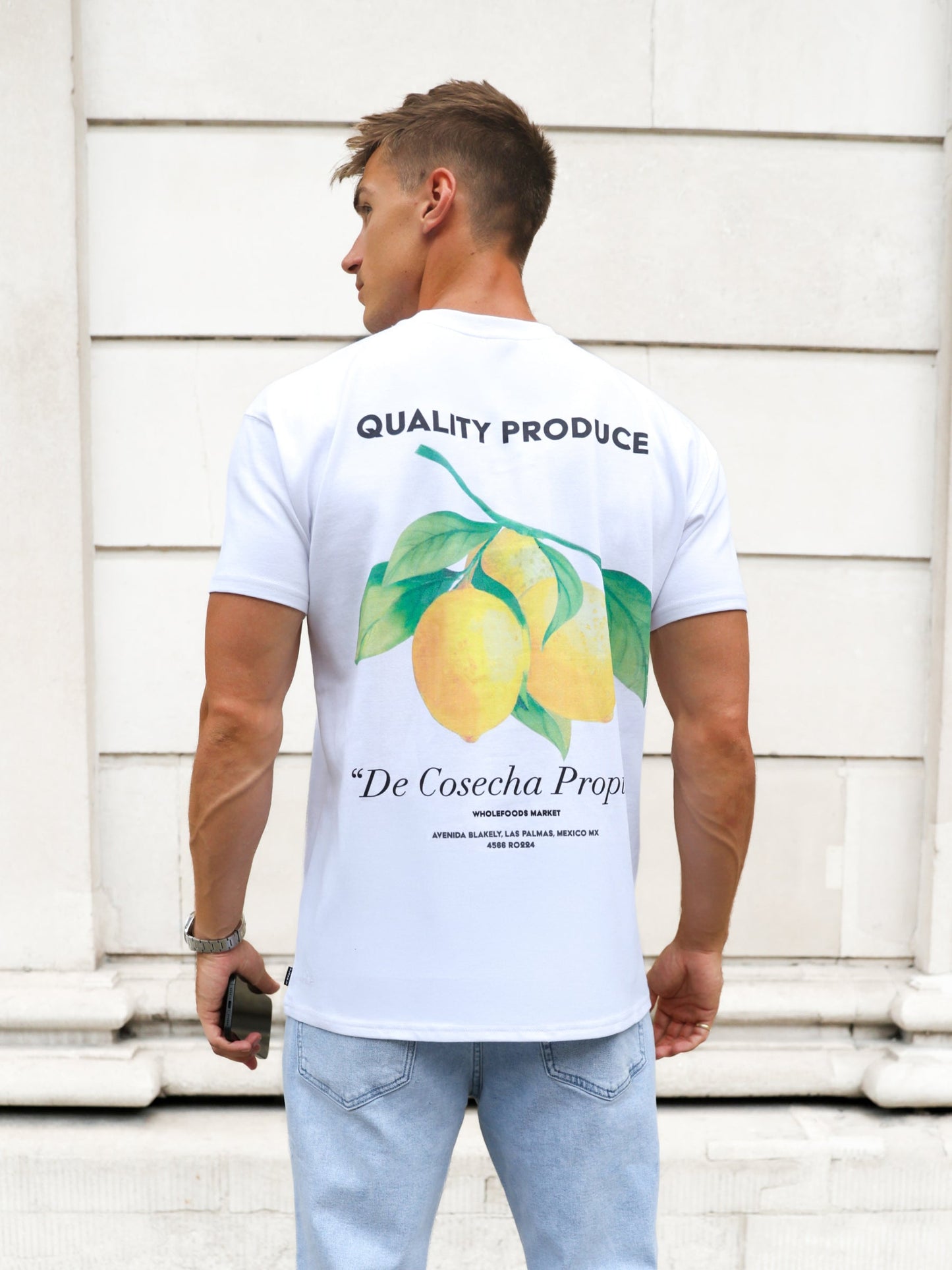 Lemon Print Relaxed T-Shirt - White