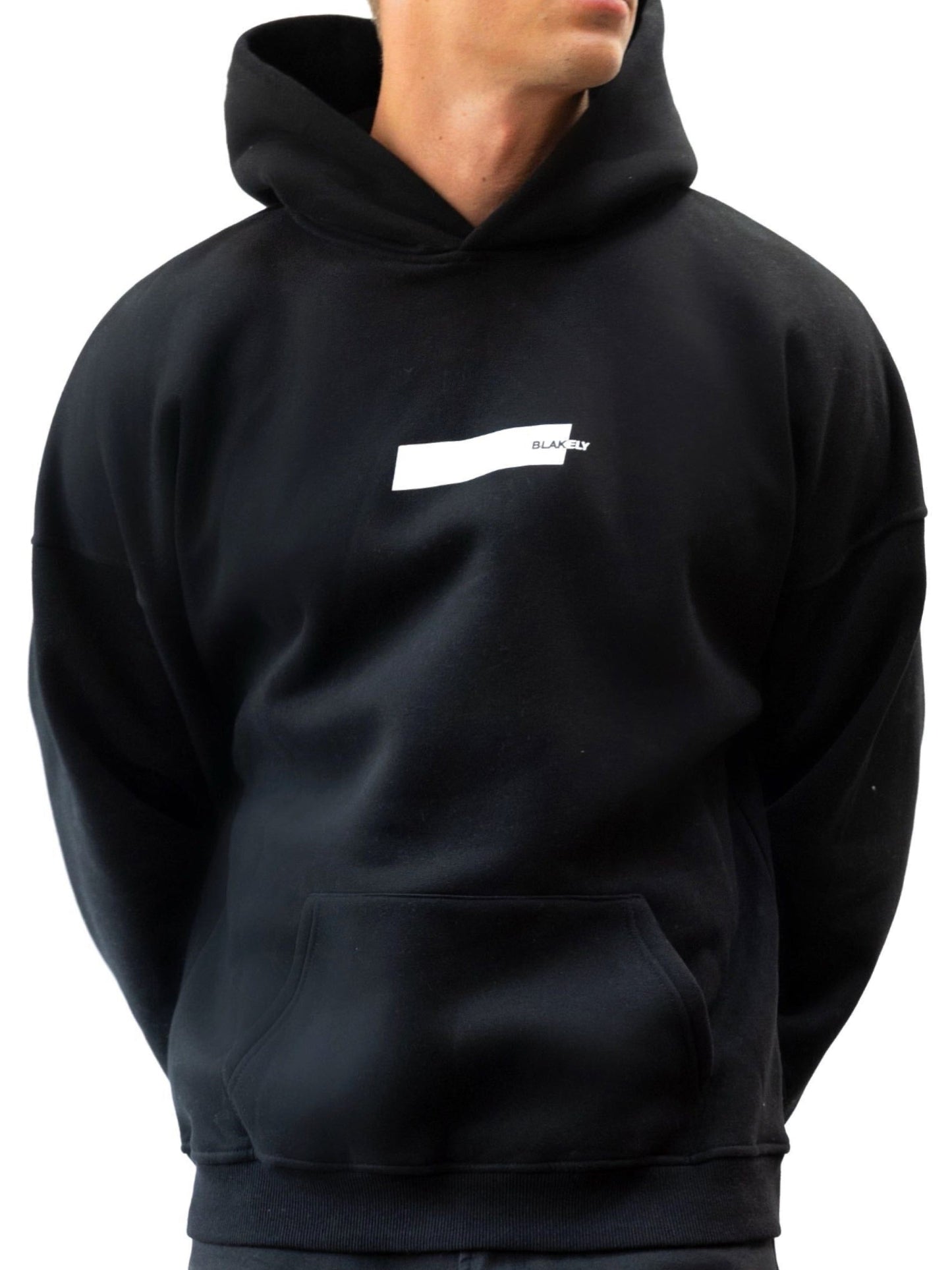 Kobe Italic Relaxed Hoodie - Black