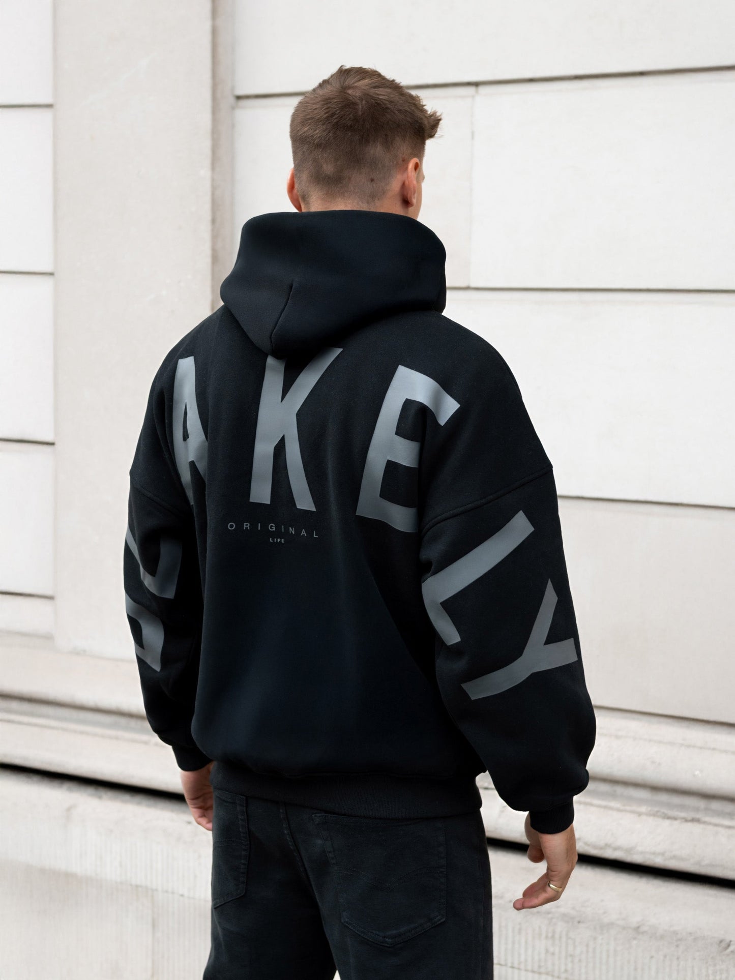 Tonal Idris Oversized Hoodie - Black