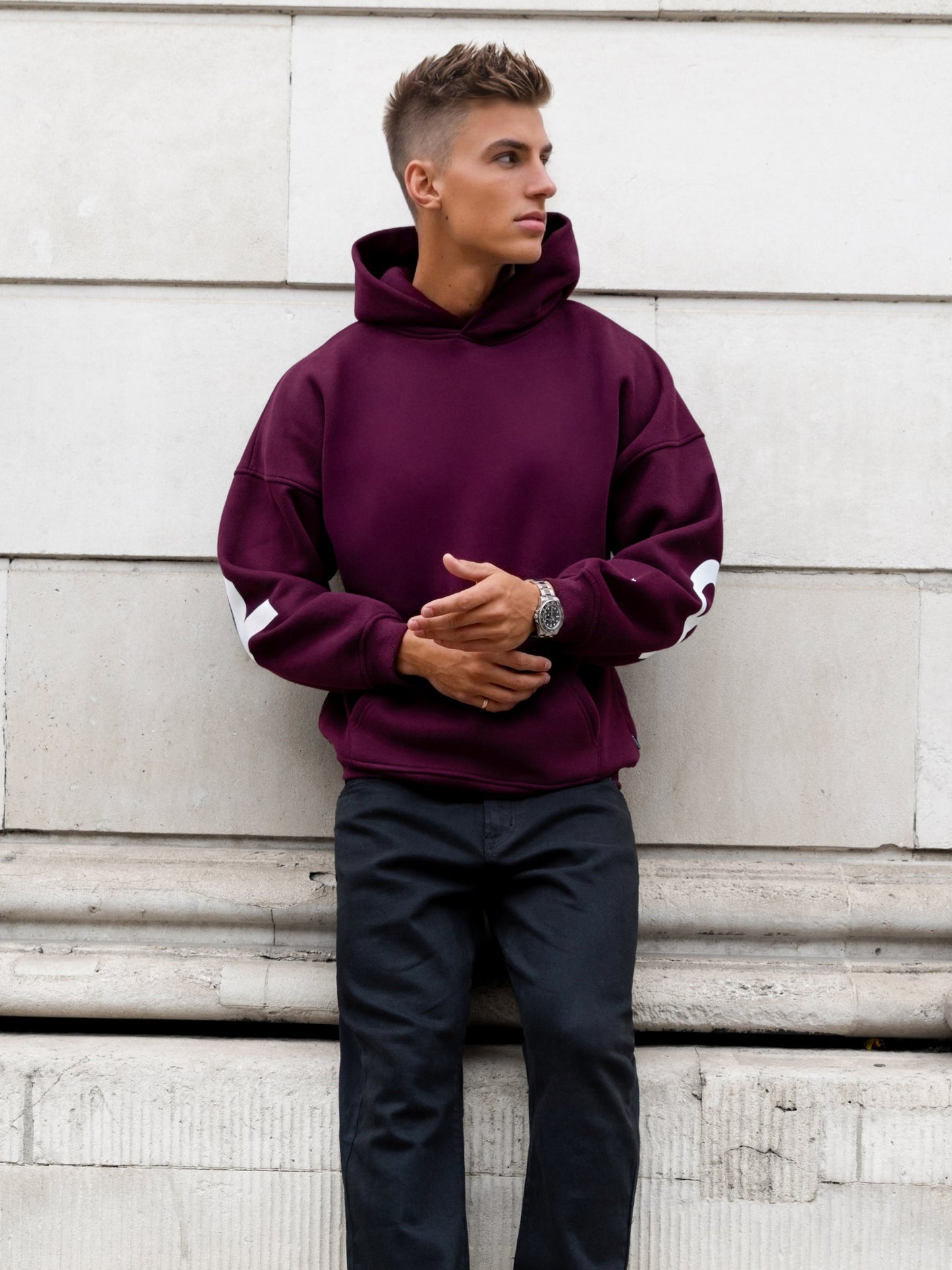 Idris Oversized Hoodie - Burgundy