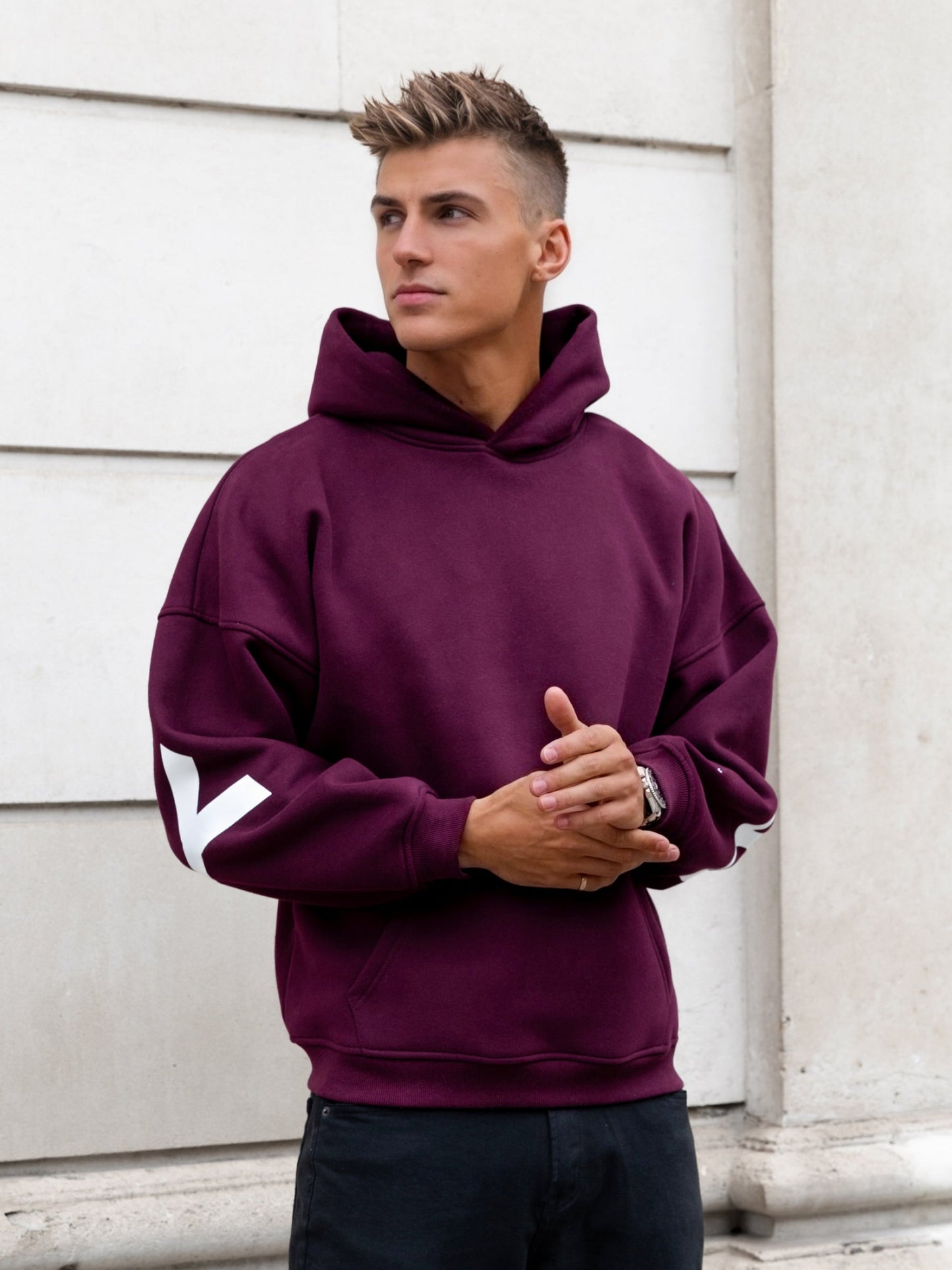 Idris Oversized Hoodie - Burgundy