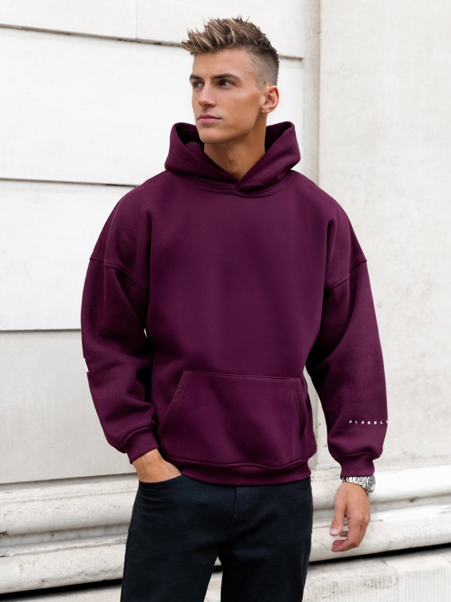 Idris Oversized Hoodie - Burgundy