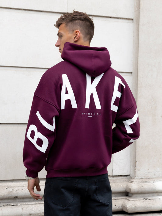 Idris Oversized Hoodie - Burgundy