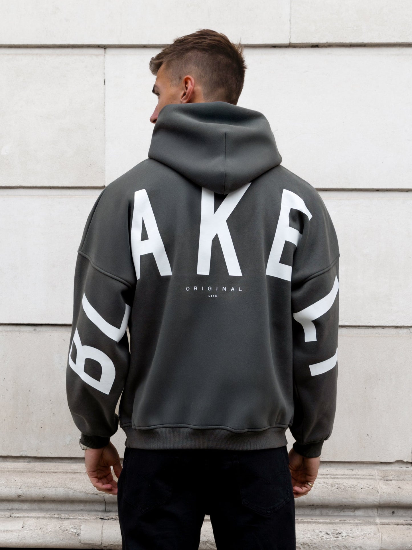 Idris Oversized Hoodie - Khaki Grey