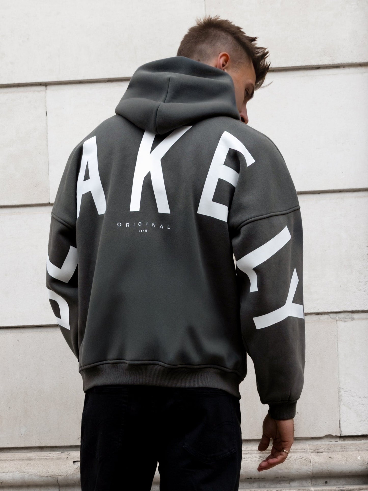 Idris Oversized Hoodie - Khaki Grey