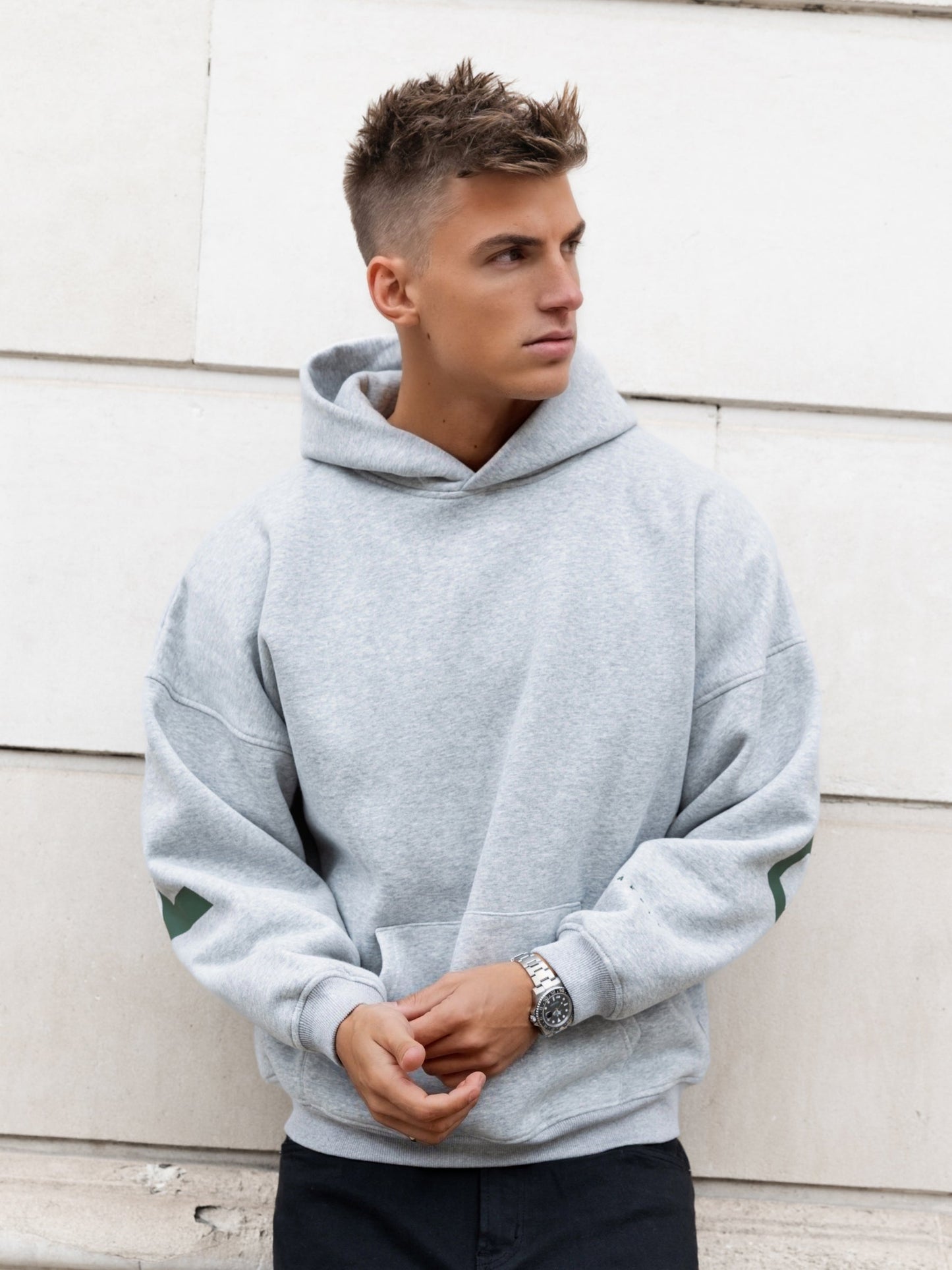 Idris Oversized Hoodie - Marl Grey