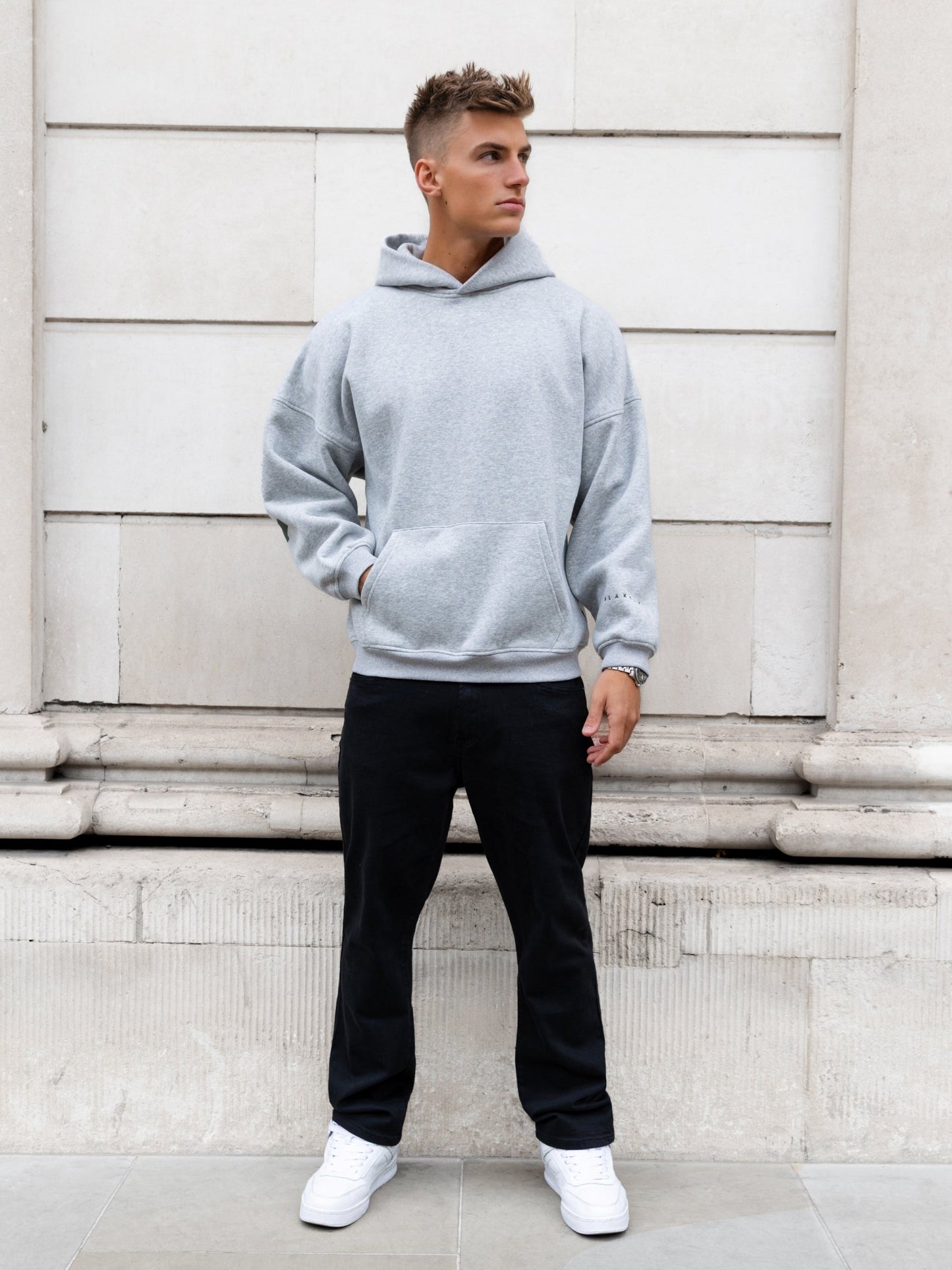 Idris Oversized Hoodie - Marl Grey