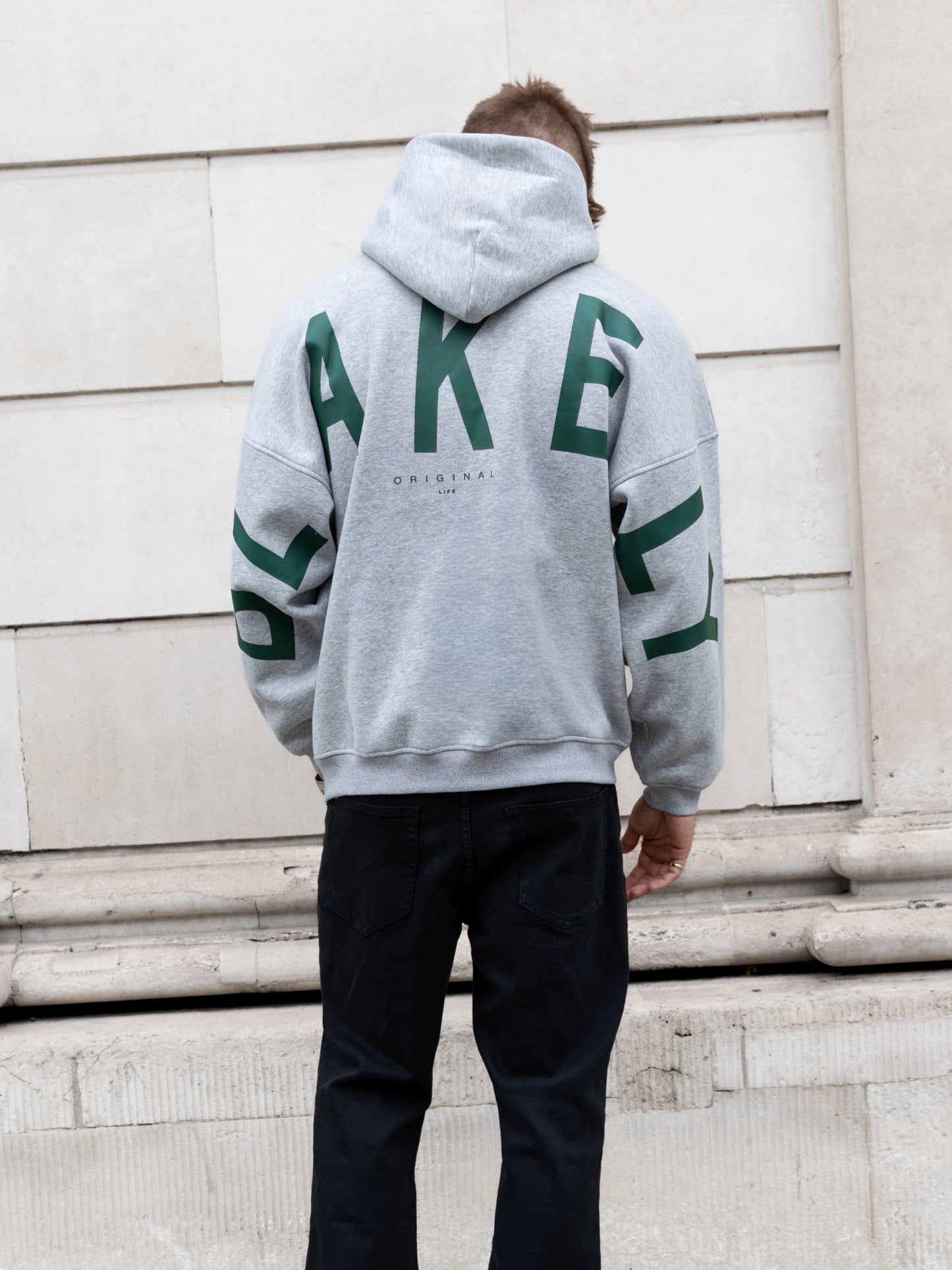 Idris Oversized Hoodie - Marl Grey