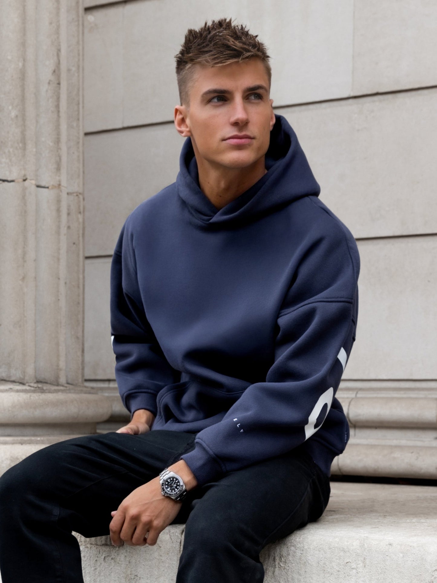 Idris Oversized Hoodie - True Navy