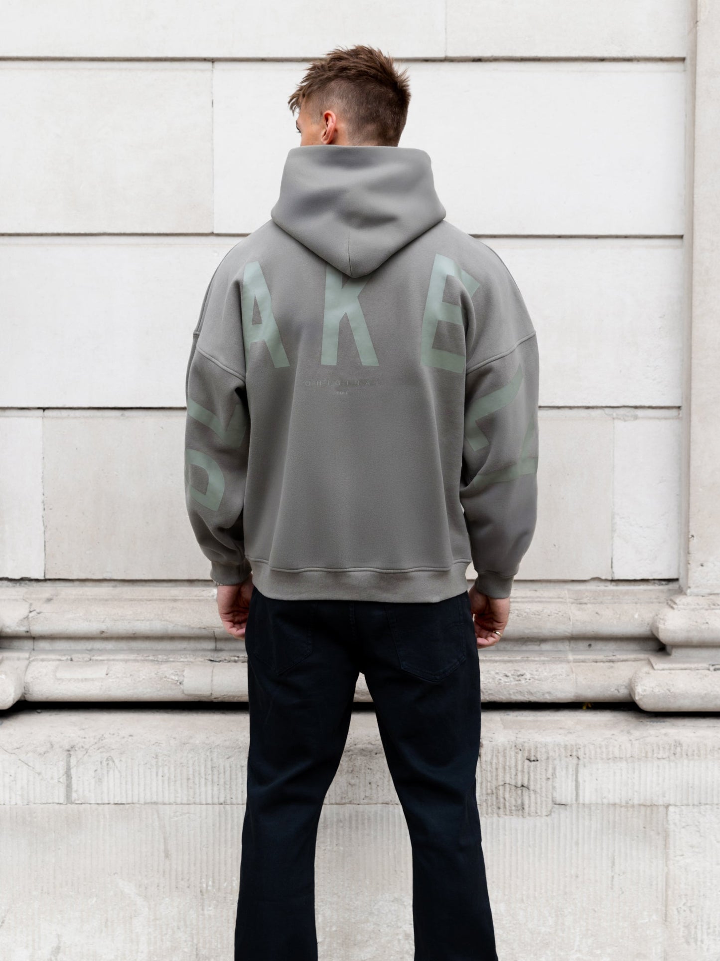 Tonal Idris Oversized Hoodie - Safari Green