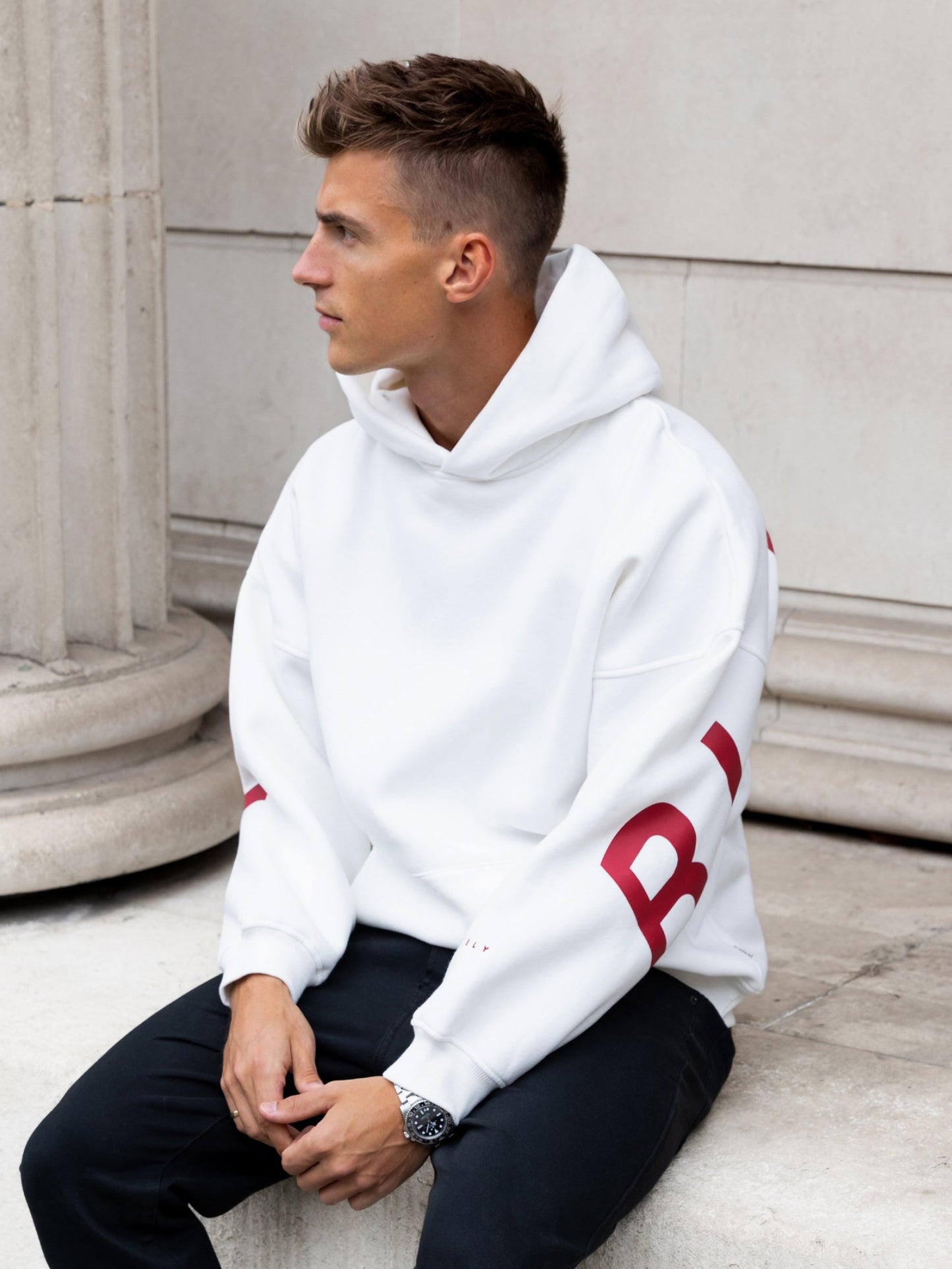 Idris Oversized Hoodie - Flat White