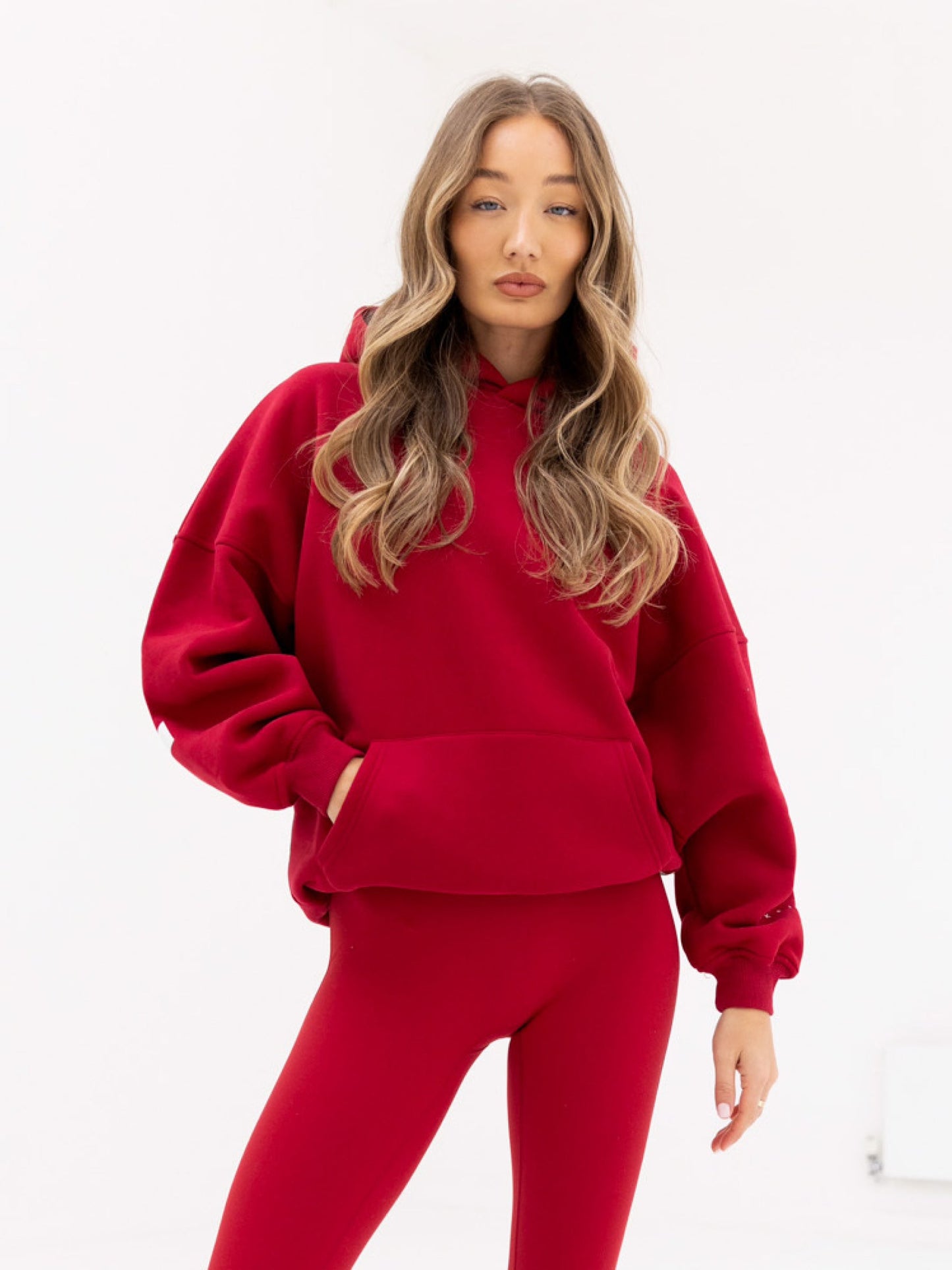 Isabel Oversized Hoodie - Cherry Red