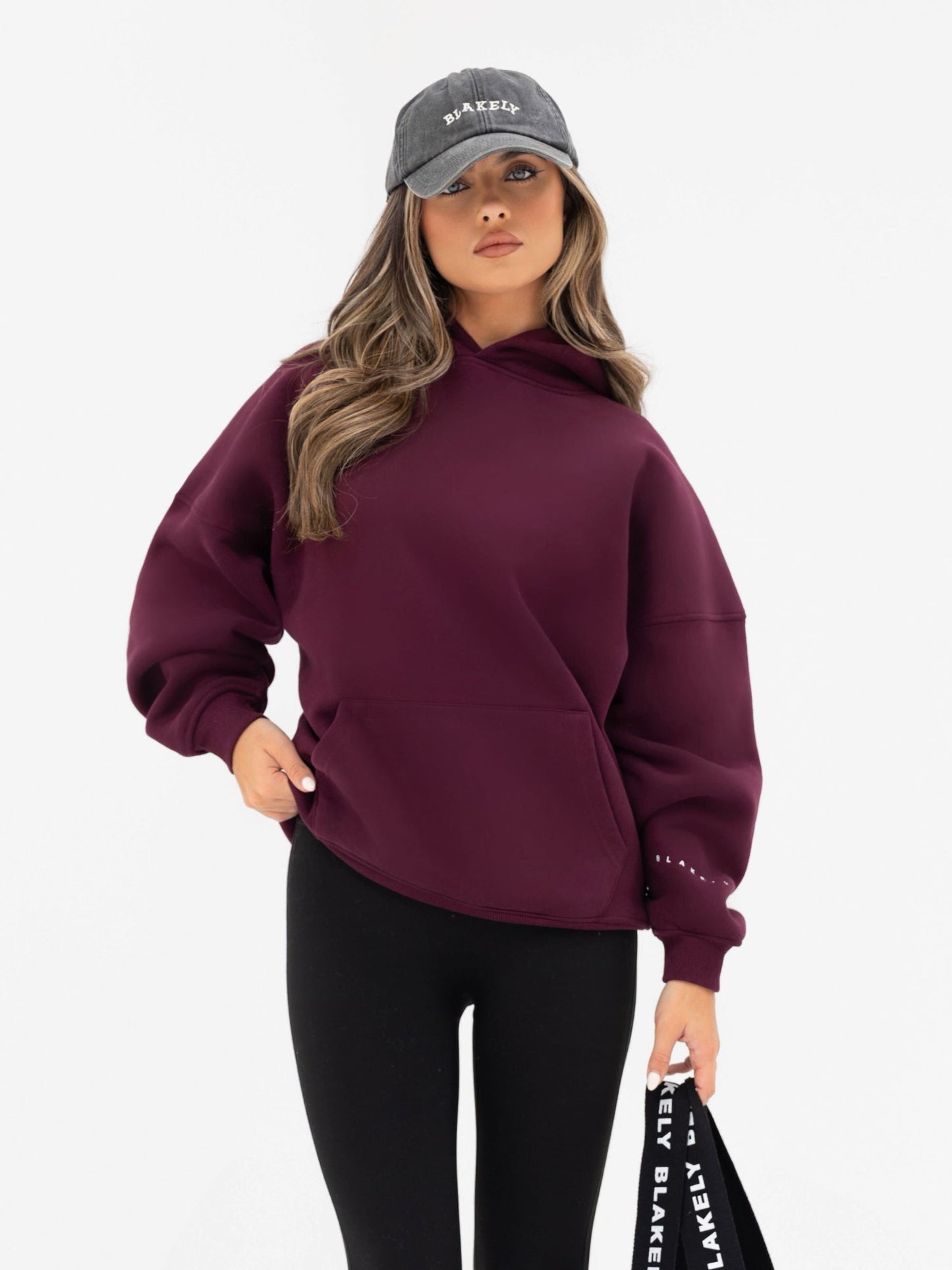 Isabel Oversized Hoodie - Dark Cherry