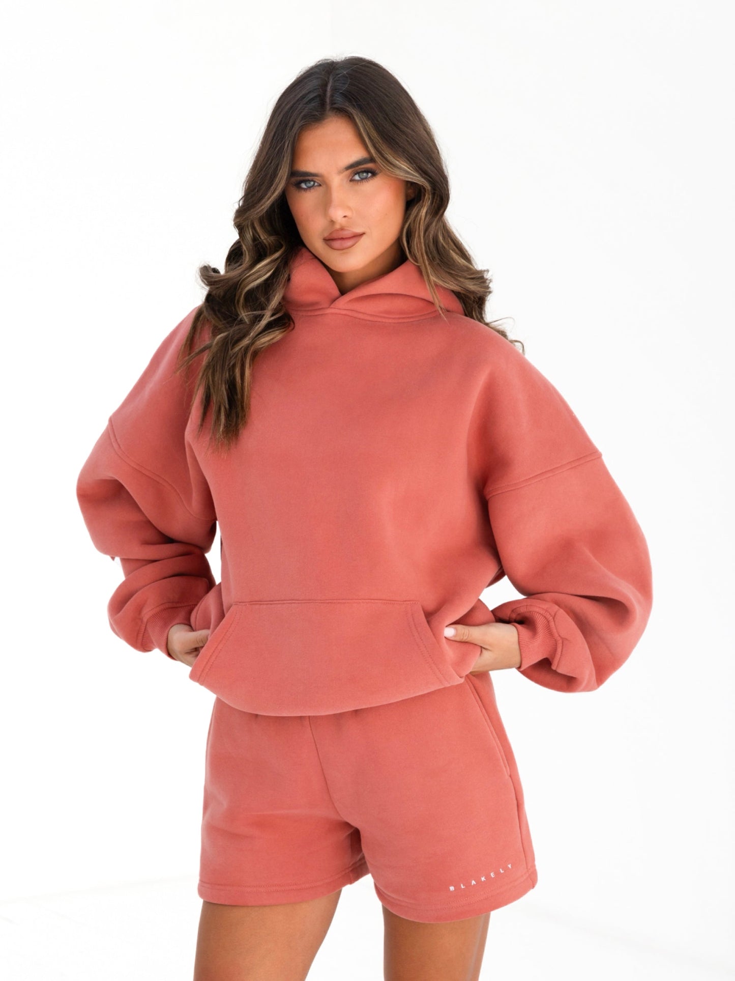 Isabel Oversized Hoodie - Burnt Coral