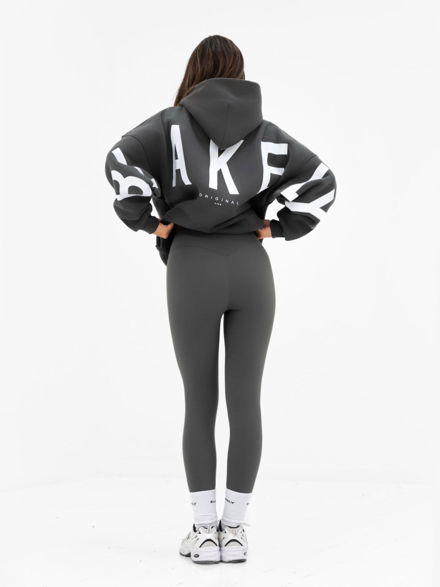 Isabel Oversized Hoodie - Khaki Grey