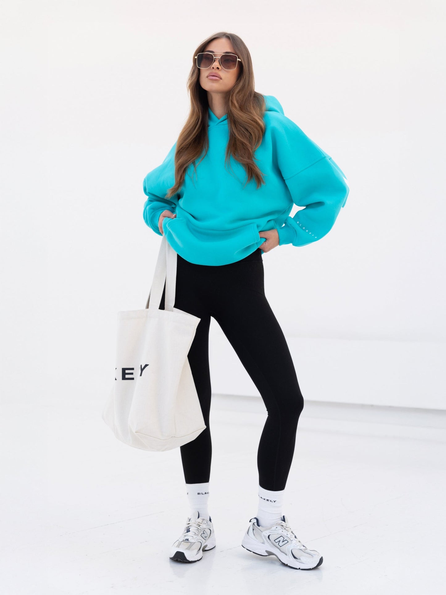 Isabel Oversized Hoodie - Aqua