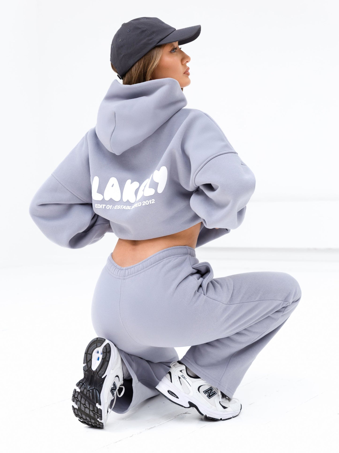 Cloud Print Oversized Hoodie - Pale Lilac