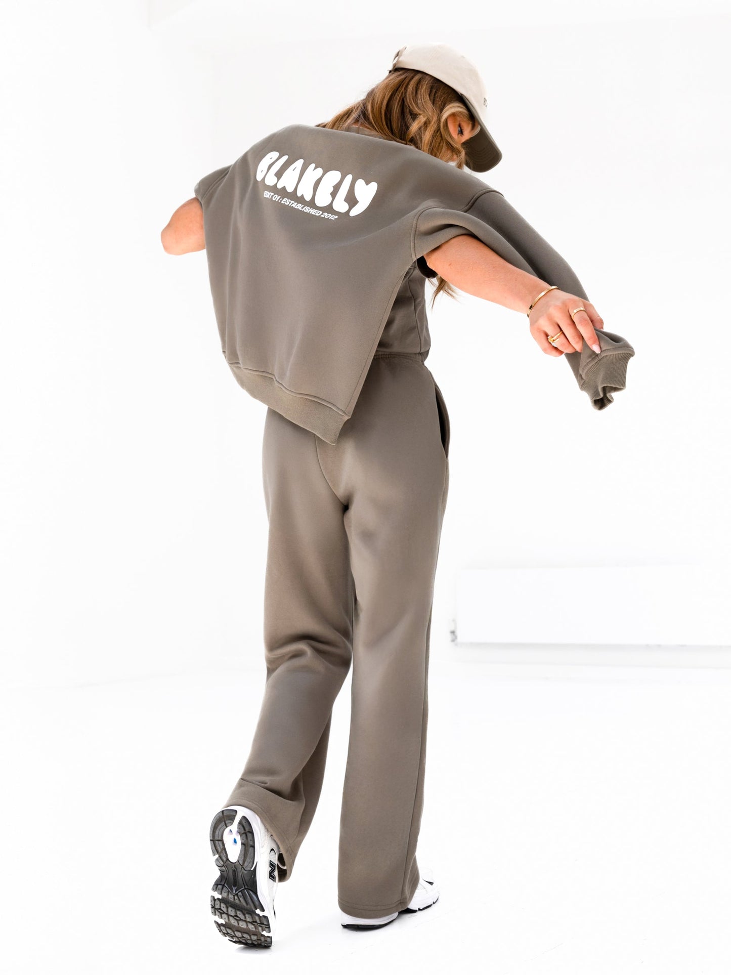 Cloud Print Oversized Hoodie - Safari Green