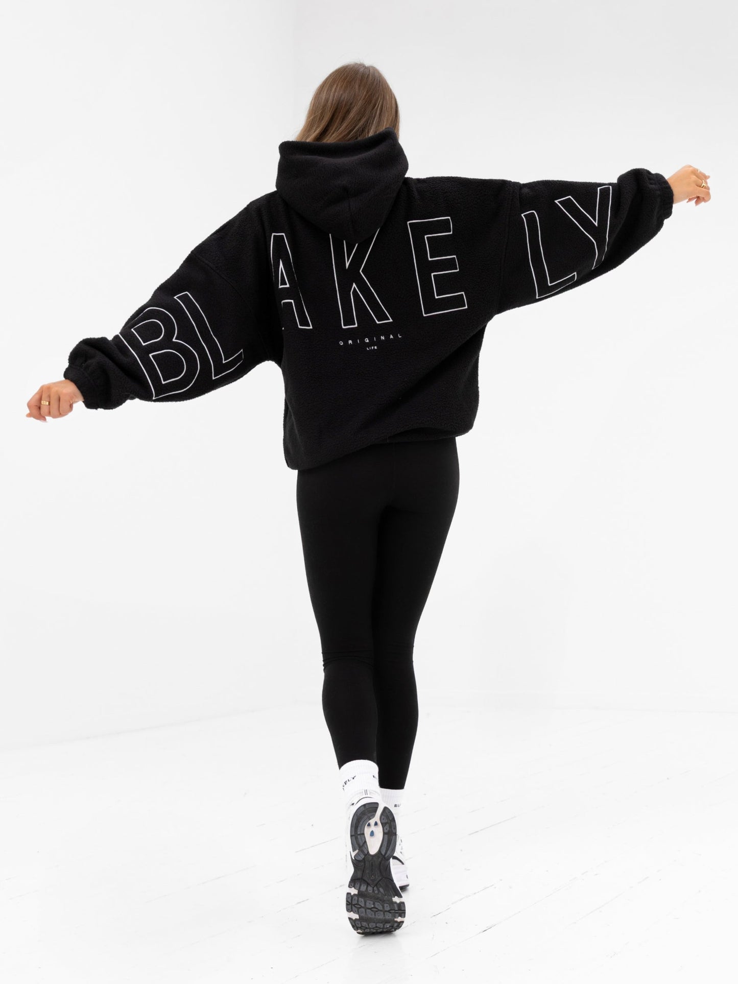 Borg Isabel Oversized Hoodie - Black