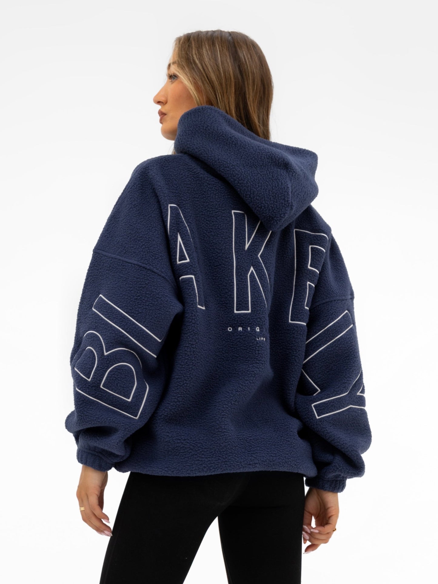 Borg Isabel Oversized Hoodie - True Navy
