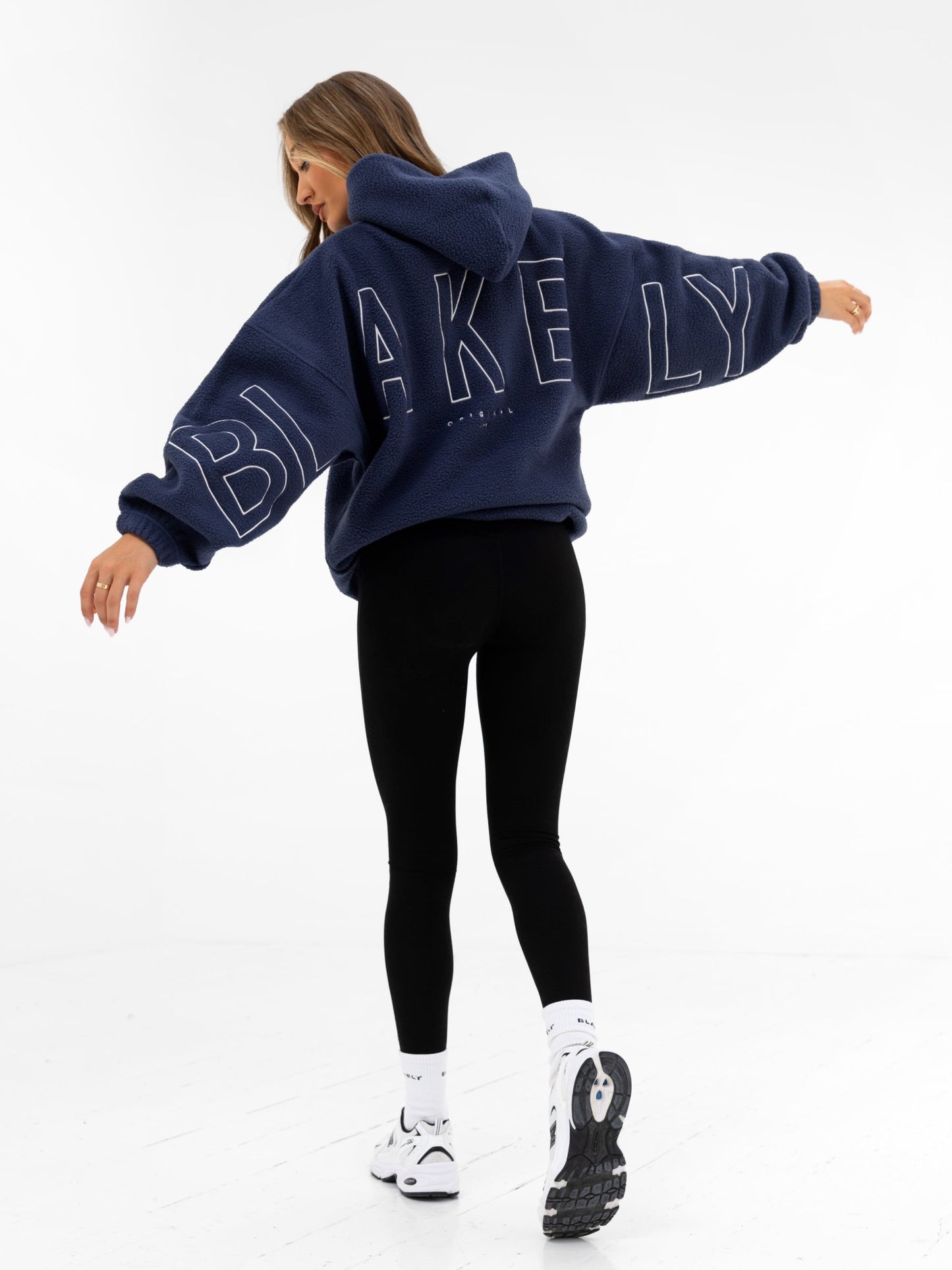 Borg Isabel Oversized Hoodie - True Navy