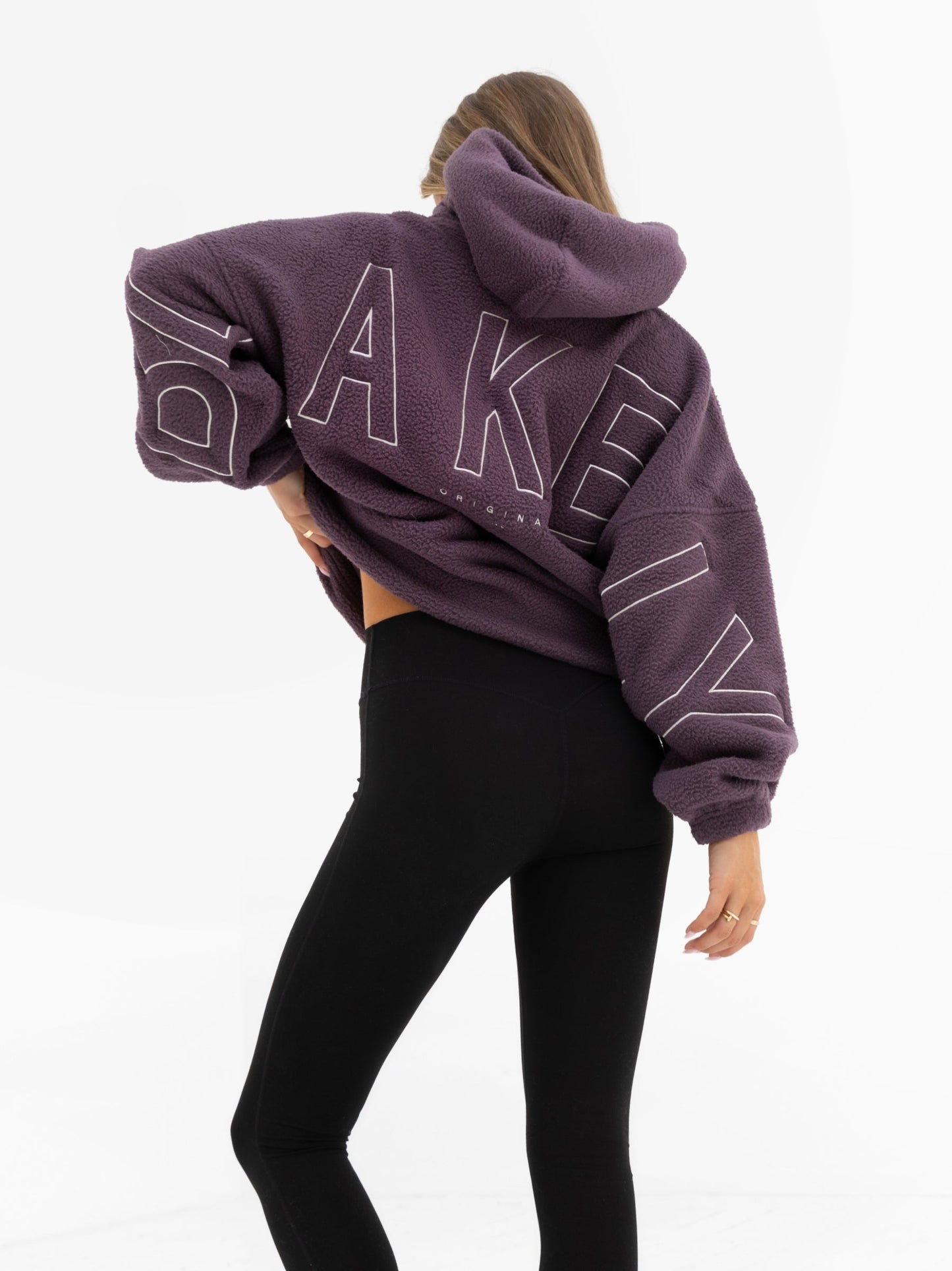 Borg Isabel Oversized Hoodie - Plum