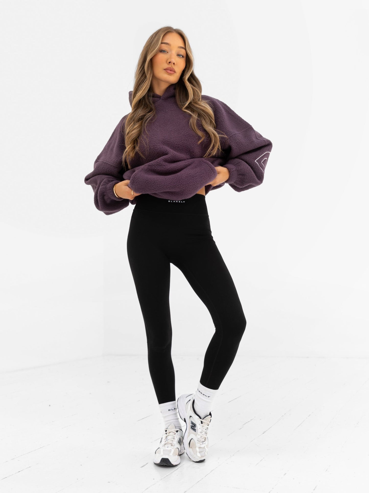 Borg Isabel Oversized Hoodie - Plum