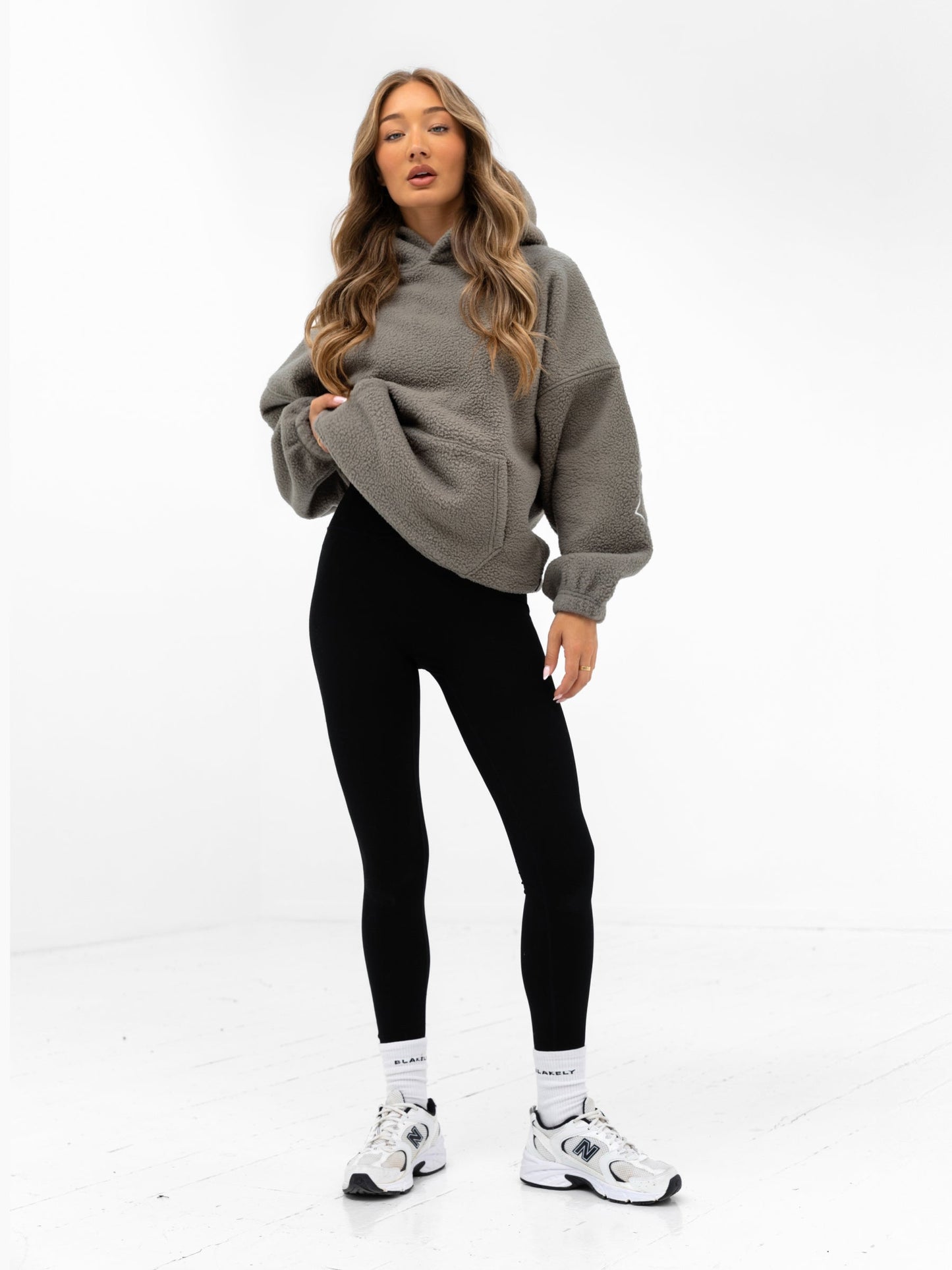 Borg Isabel Oversized Hoodie - Safari Green