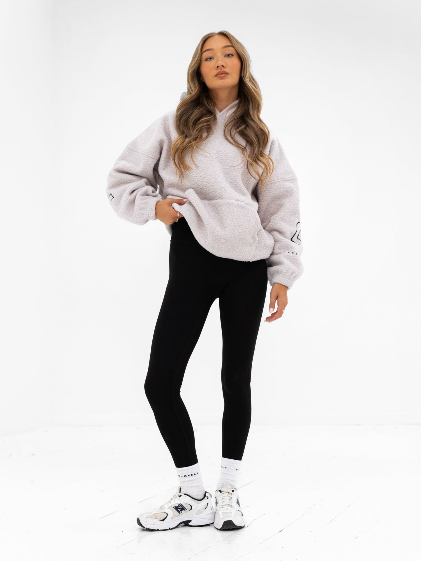 Borg Isabel Oversized Hoodie - Stone
