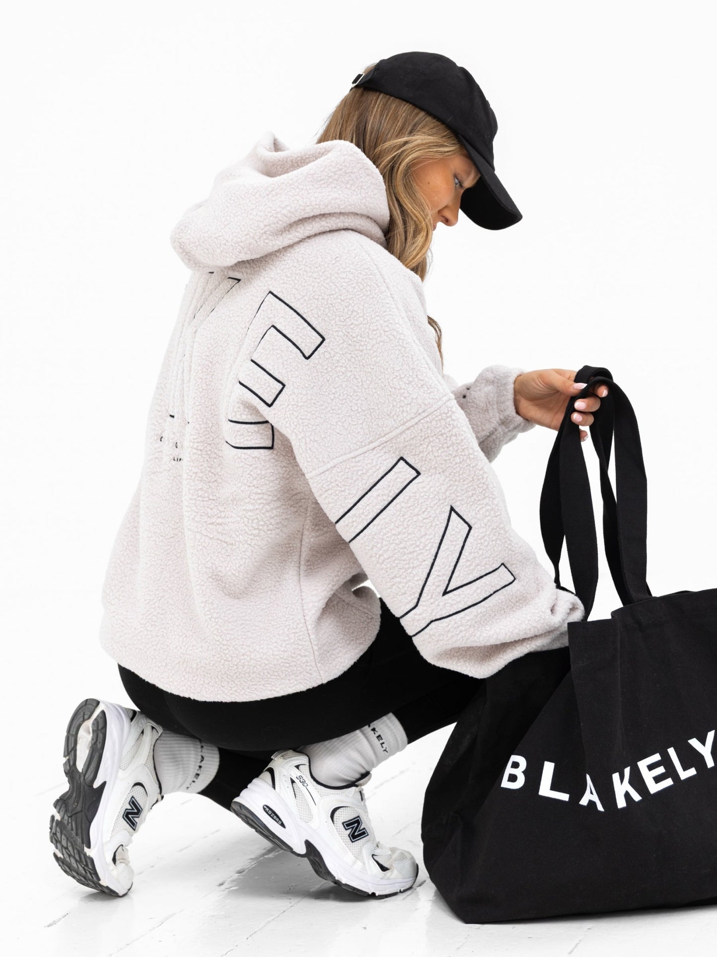 Borg Isabel Oversized Hoodie - Stone