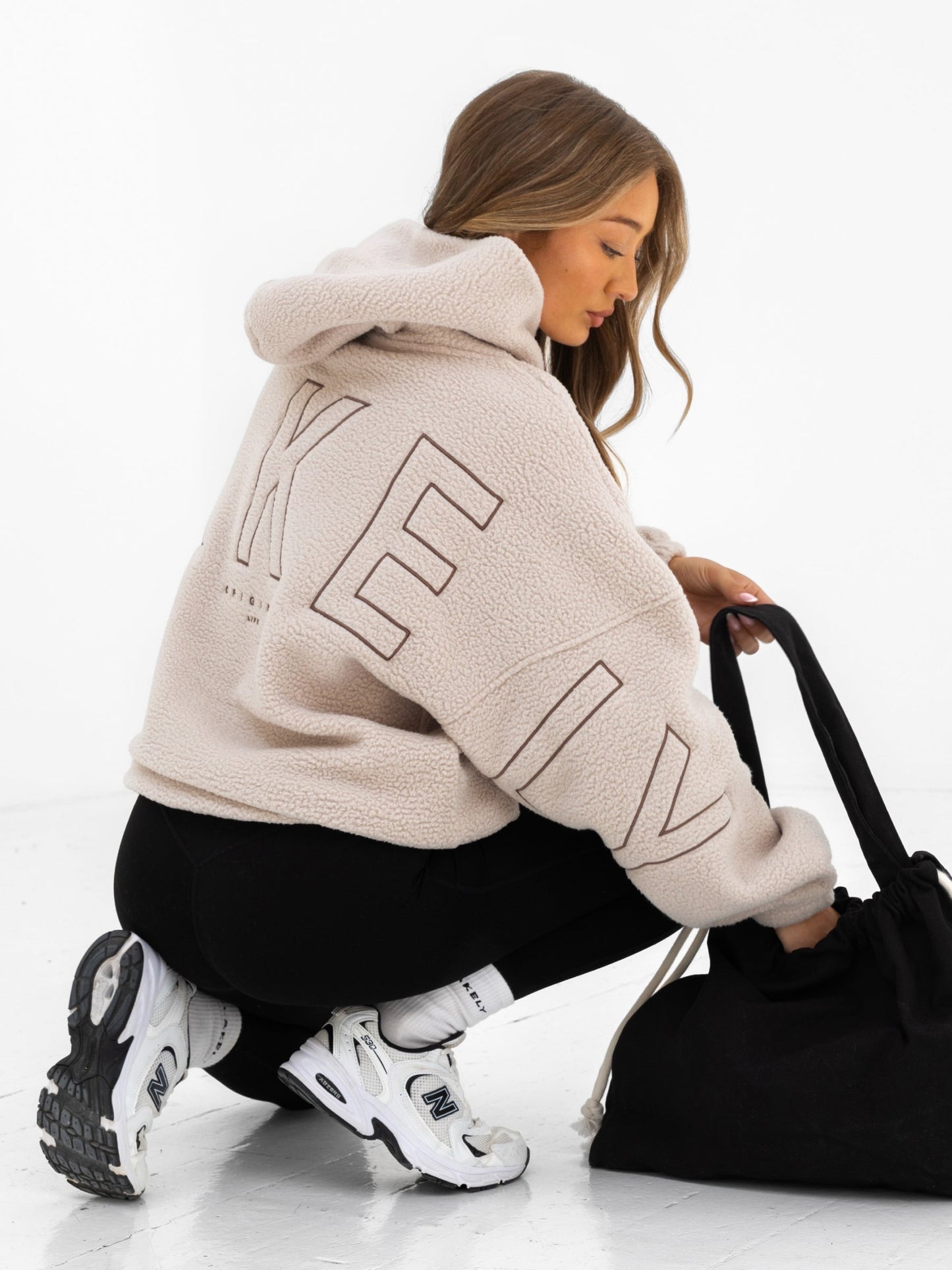 Borg Isabel Oversized Hoodie - Tan