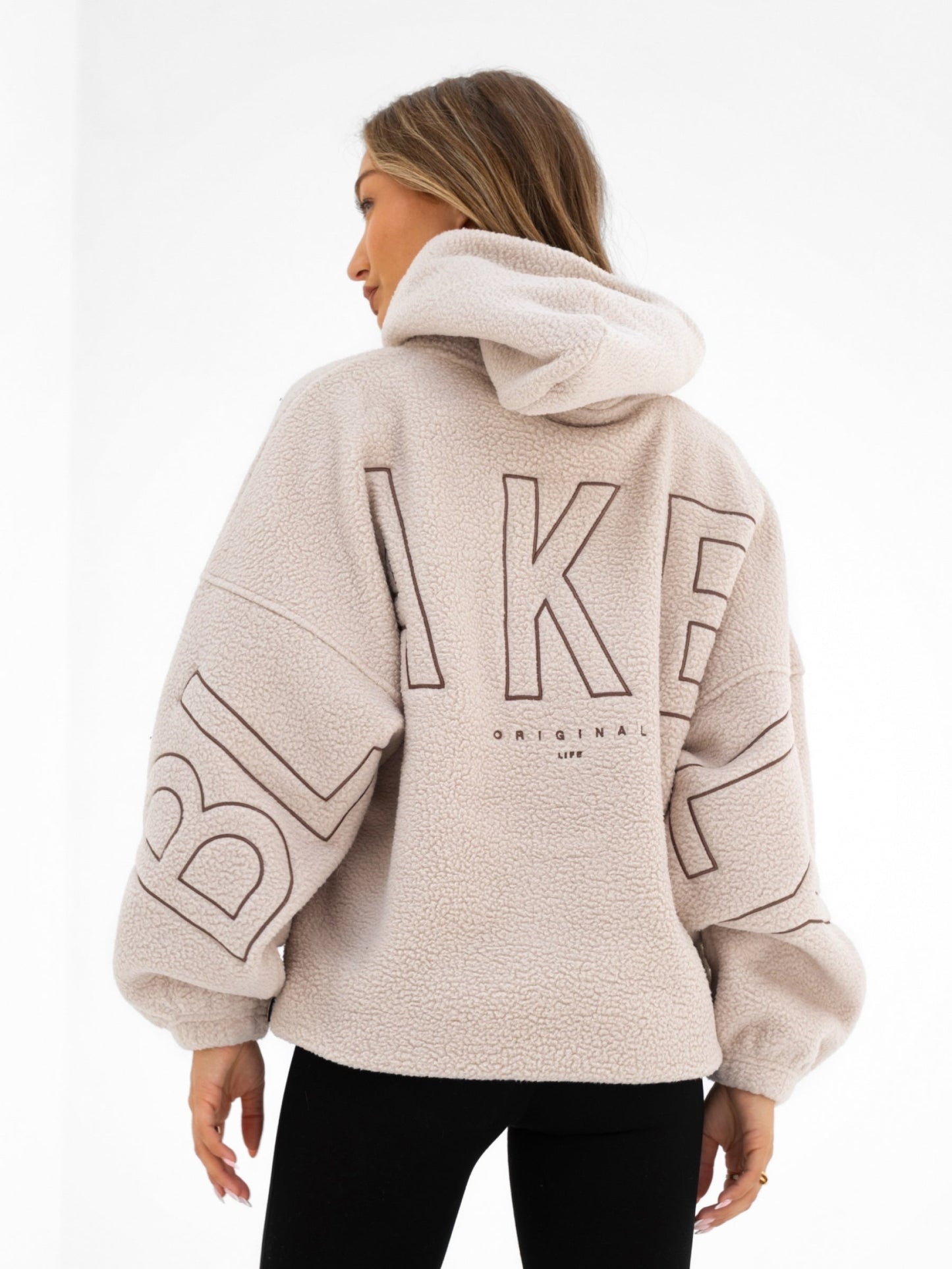 Borg Isabel Oversized Hoodie - Tan