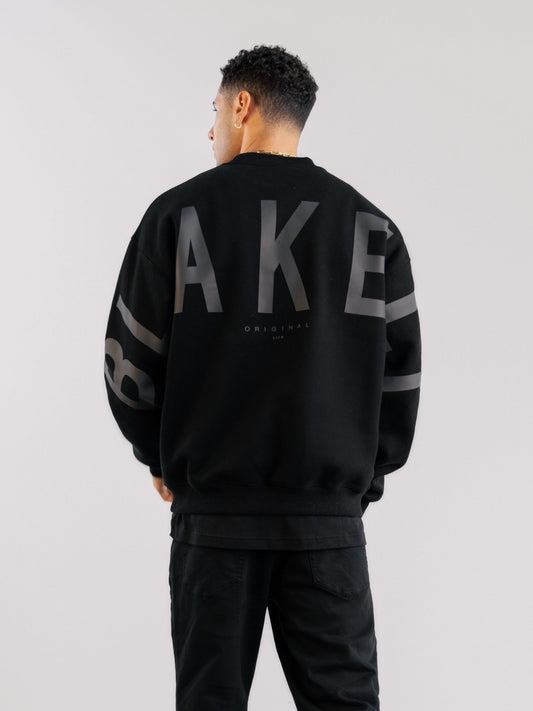 Tonal Idris Oversized Sweater - Black