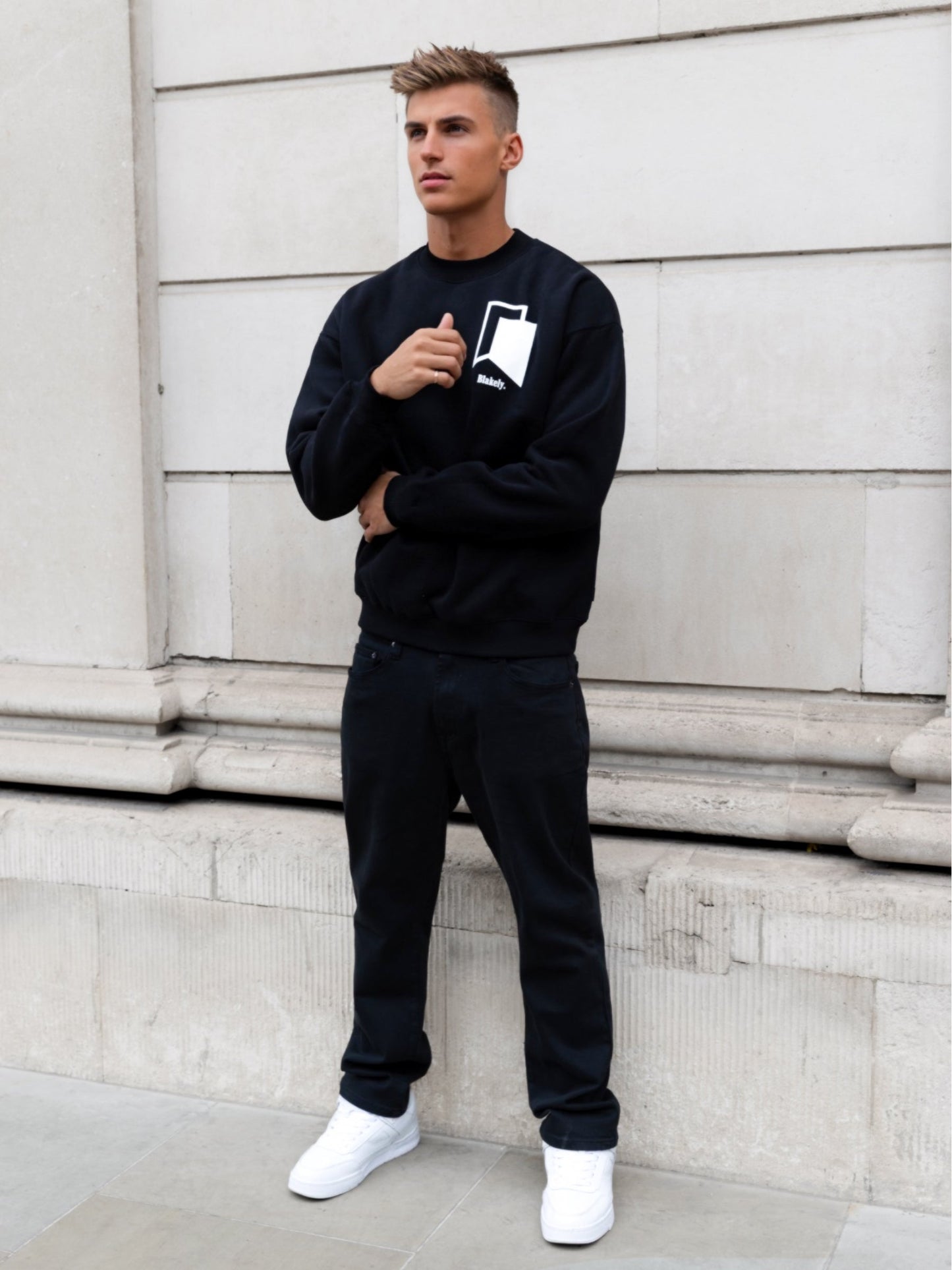 Revolve Relaxed Sweater - Black