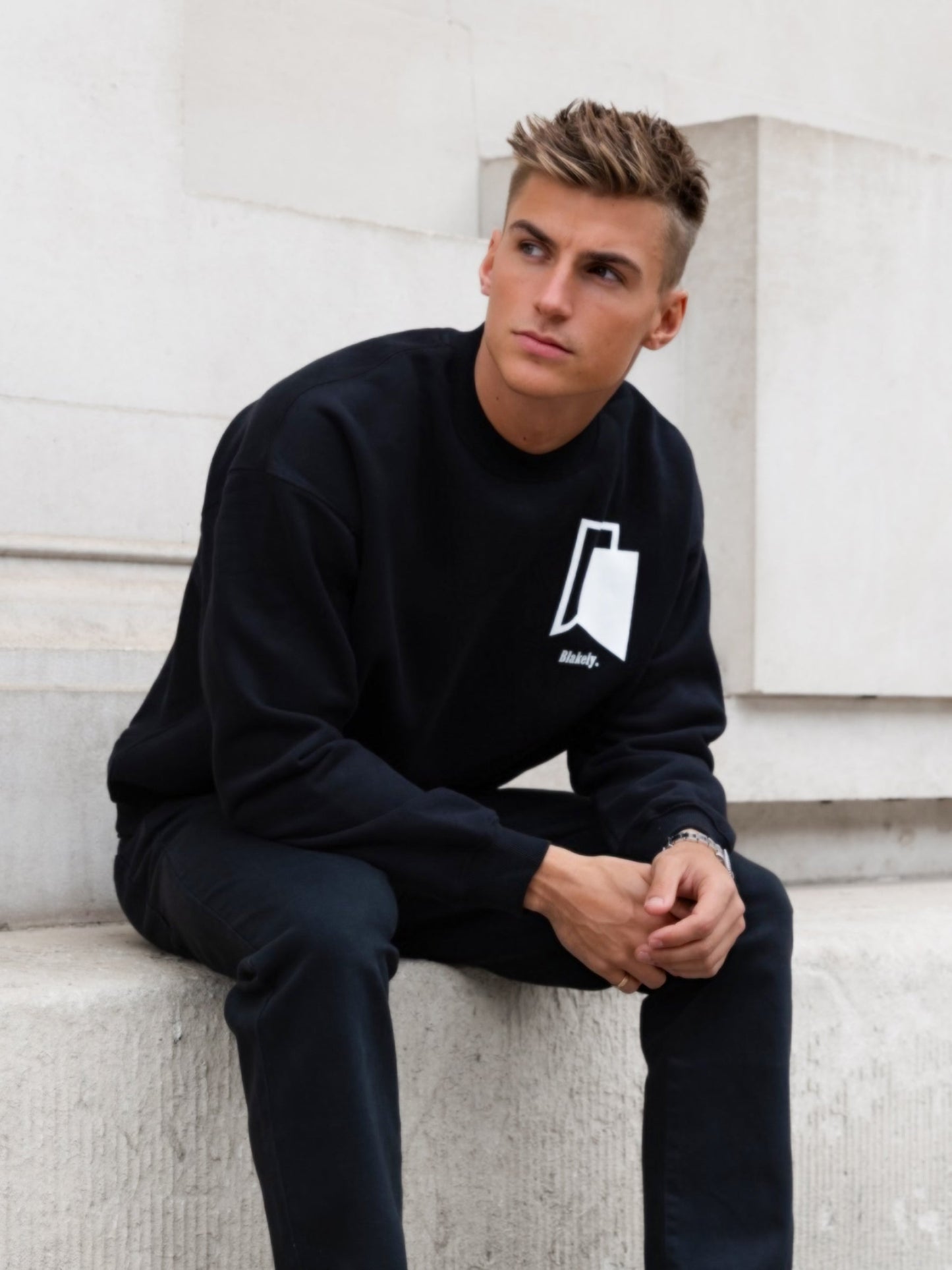 Revolve Relaxed Sweater - Black