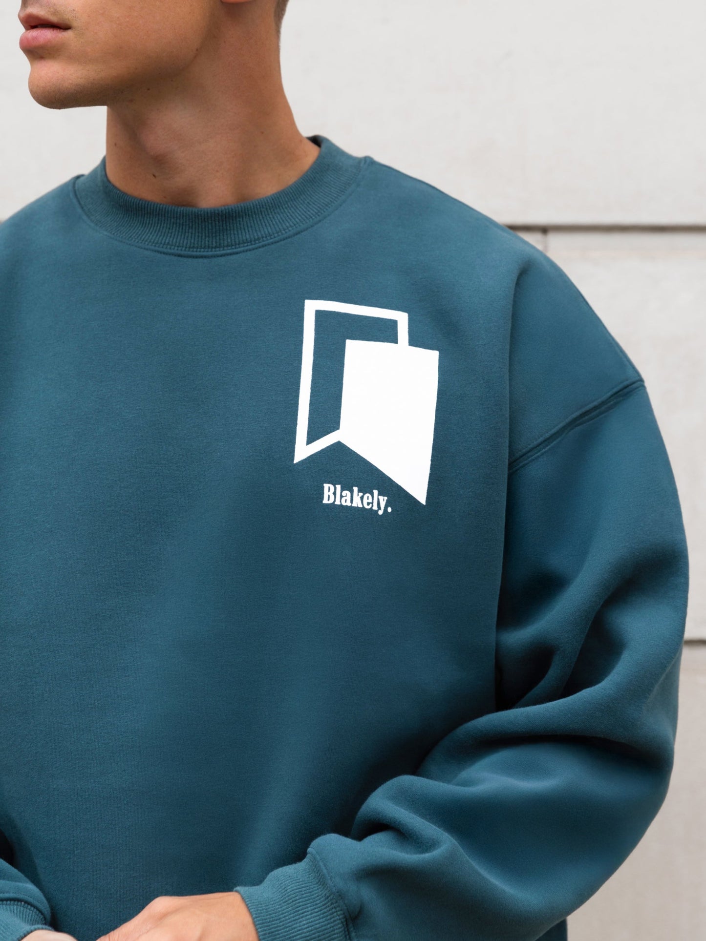 Revolve Relaxed Sweater - Teal Green