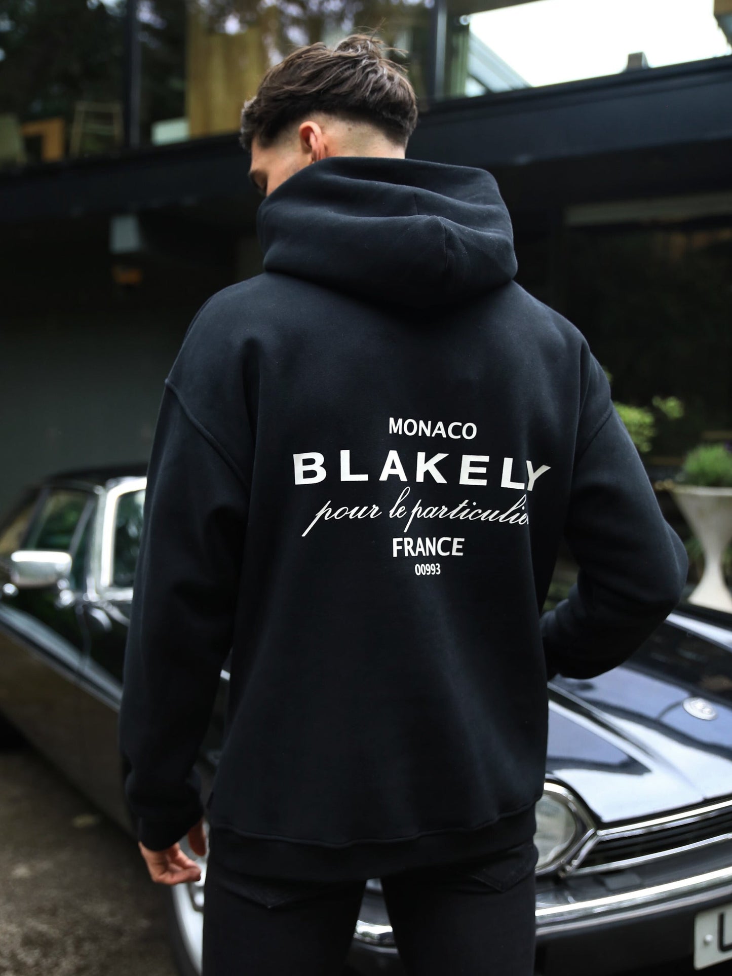 Monaco Relaxed Hoodie - Black