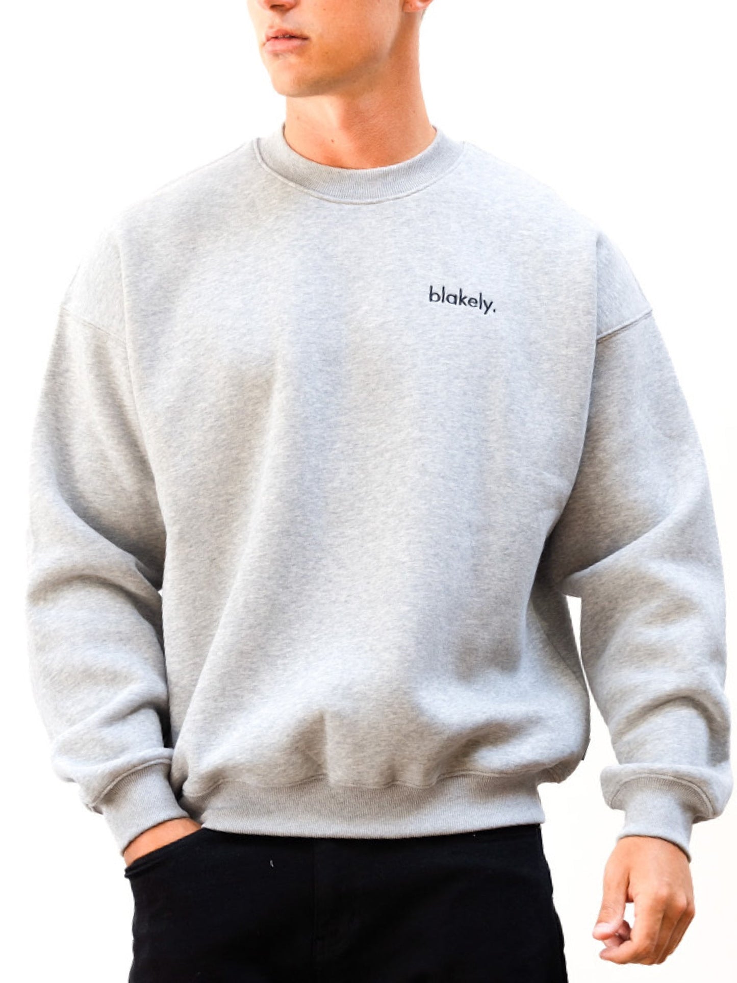 Sami Relaxed Sweater - Marl Grey