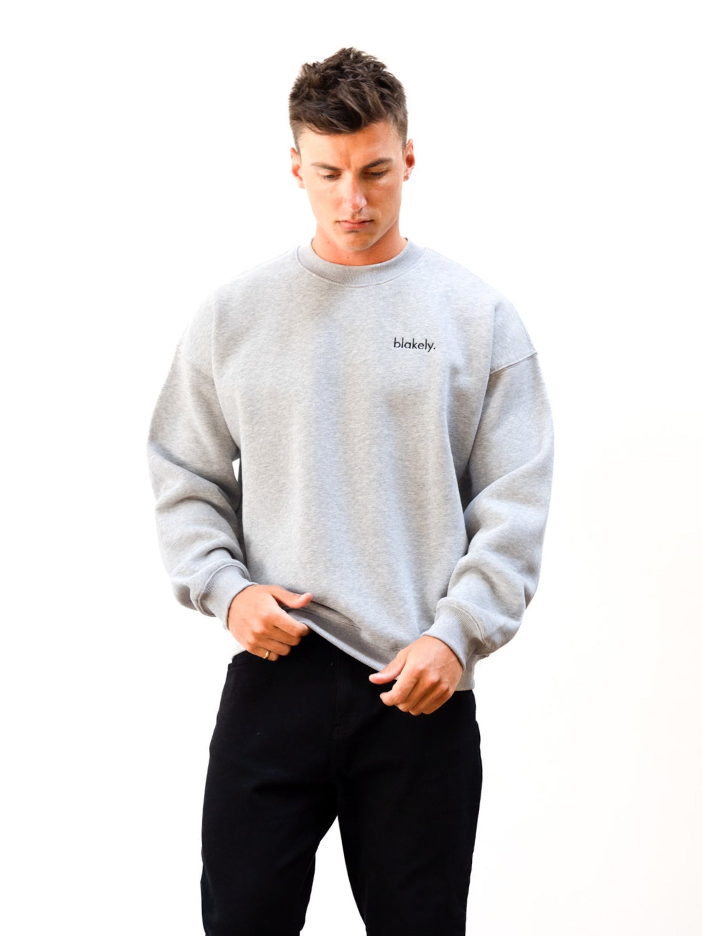 Sami Relaxed Sweater - Marl Grey