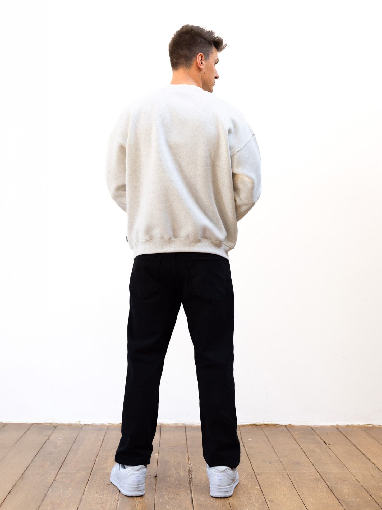 Sami Relaxed Sweater - Marl White