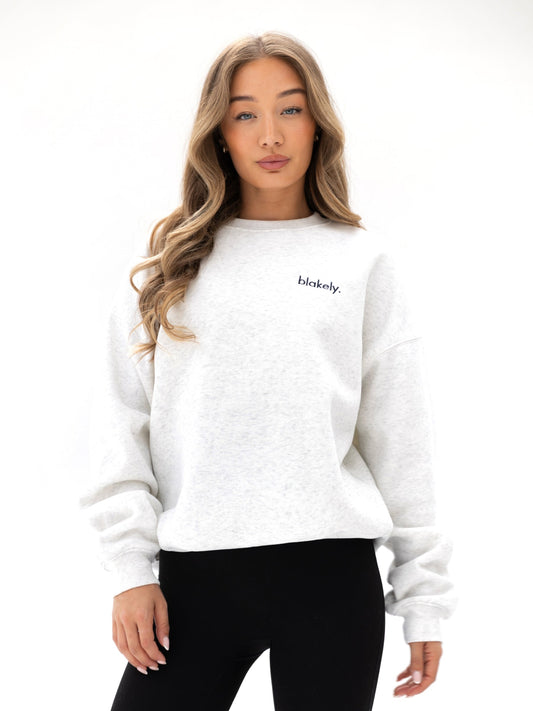 Sami Oversized Sweater - Marl White