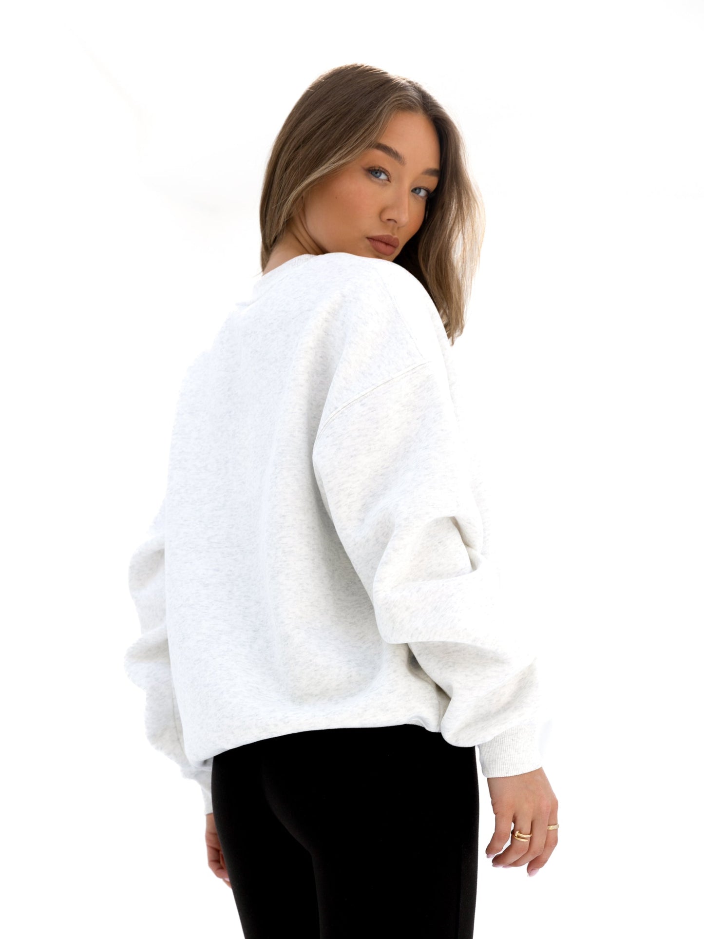 Madison Oversized Sweater - Marl White