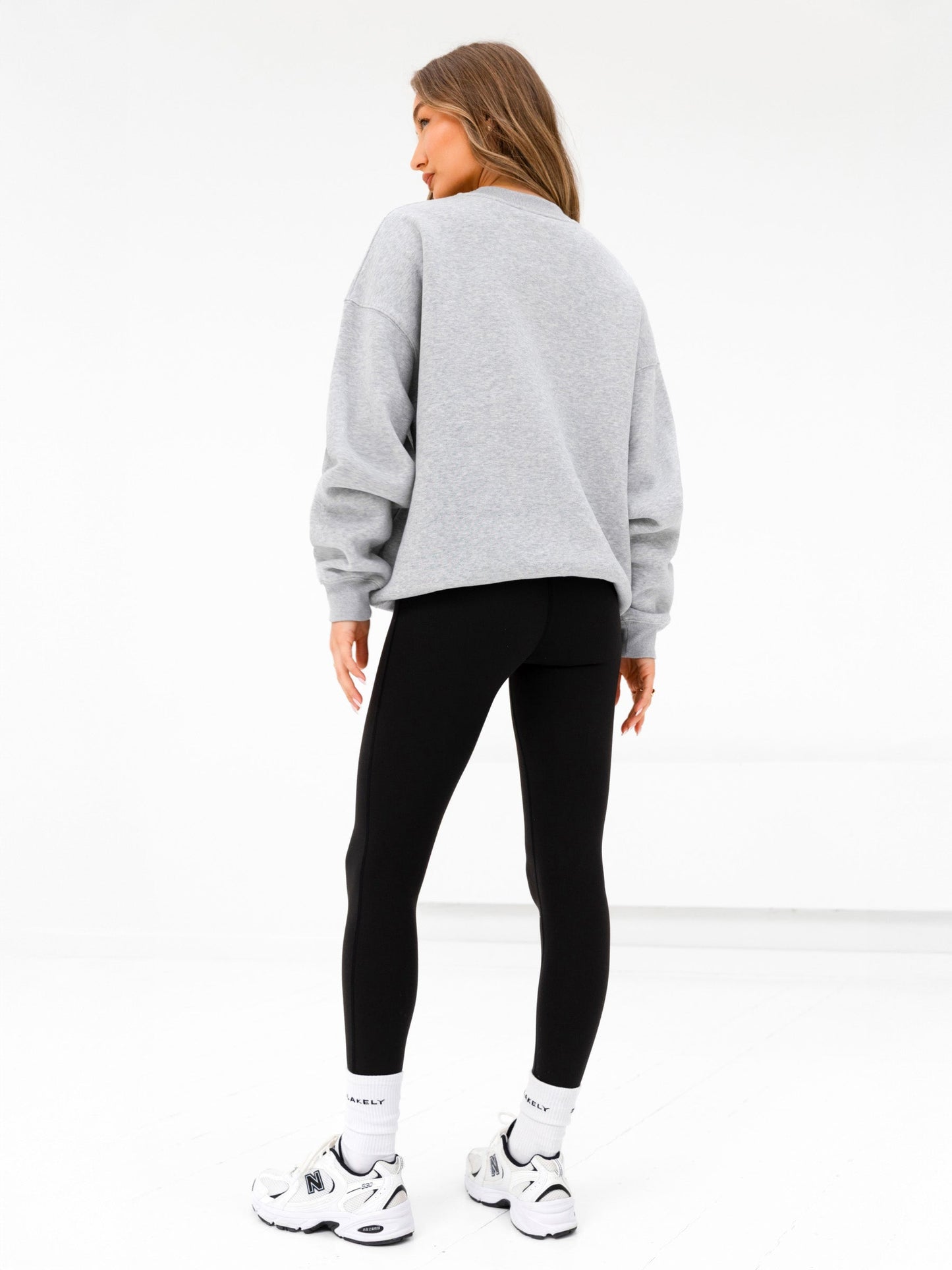 Olivia Oversized Jumper - Marl Grey