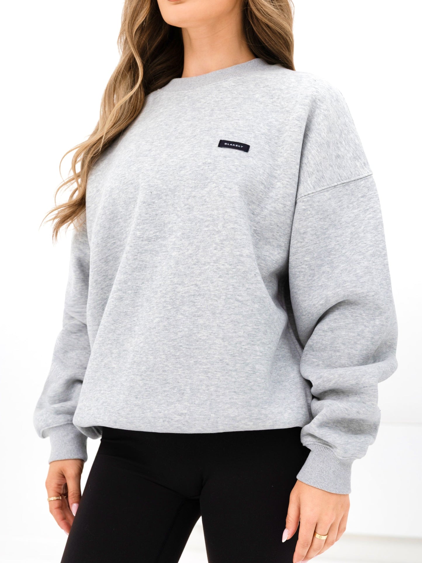 Olivia Oversized Jumper - Marl Grey