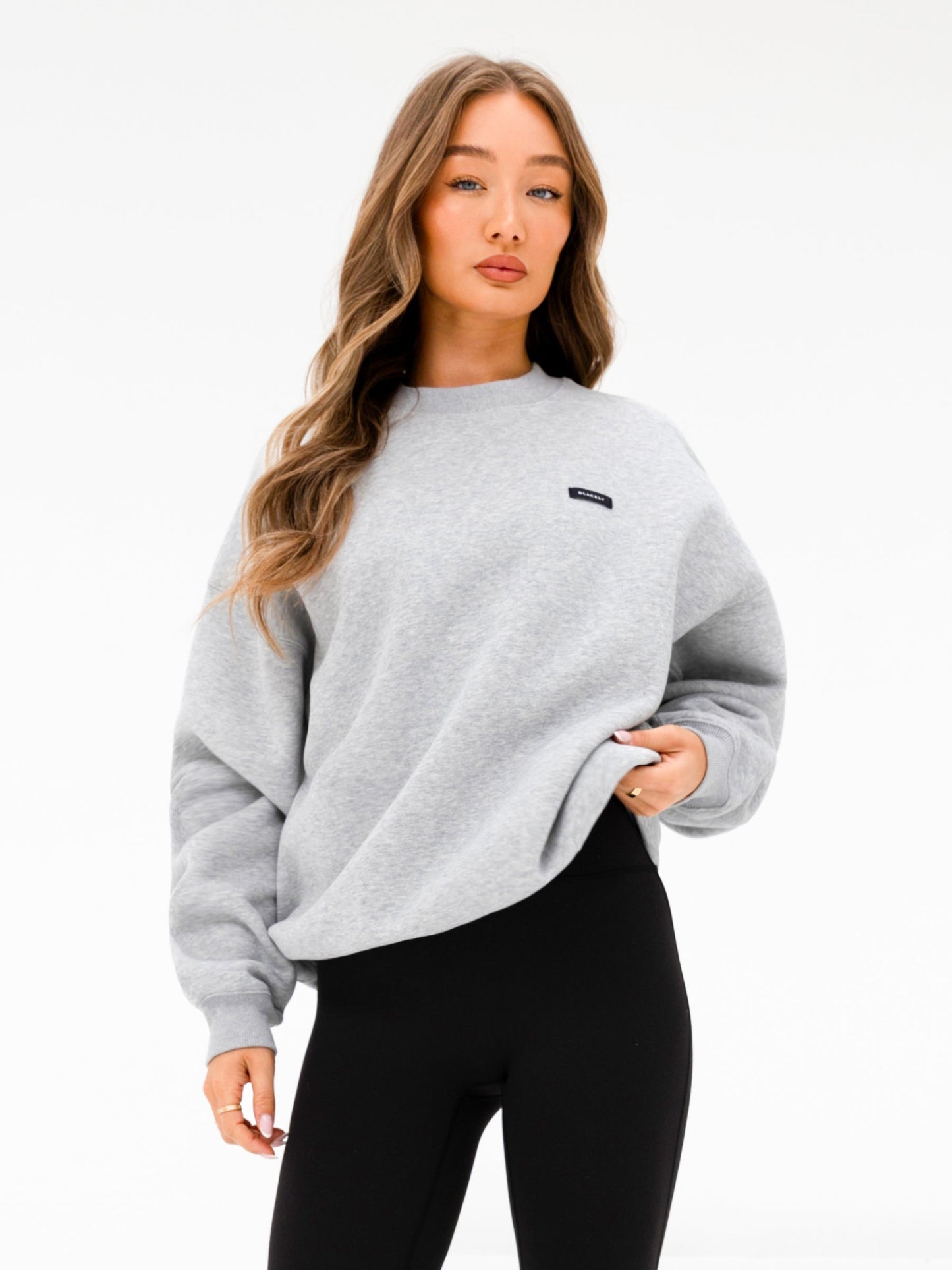 Olivia Oversized Jumper - Marl Grey